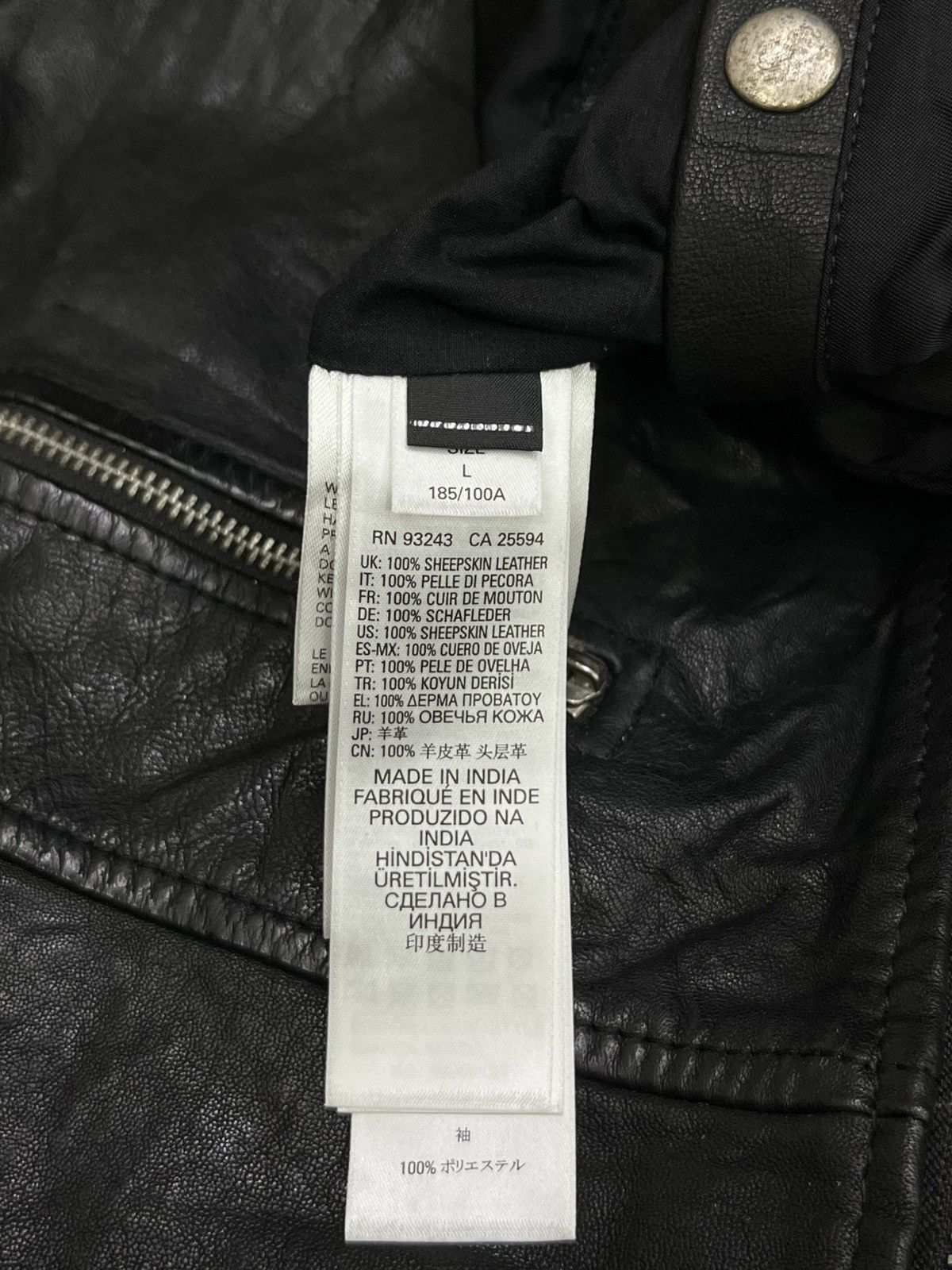 Diesel 🔥FYE💥Diesel “Silence/Noise” Moto Leather Jacket Rare Size US M / EU 48-50 / 2 - 11 Thumbnail