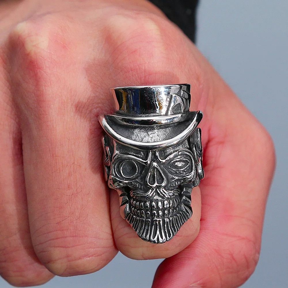 Vintage Skull Magician Ring Size ONE SIZE - 2 Thumbnail