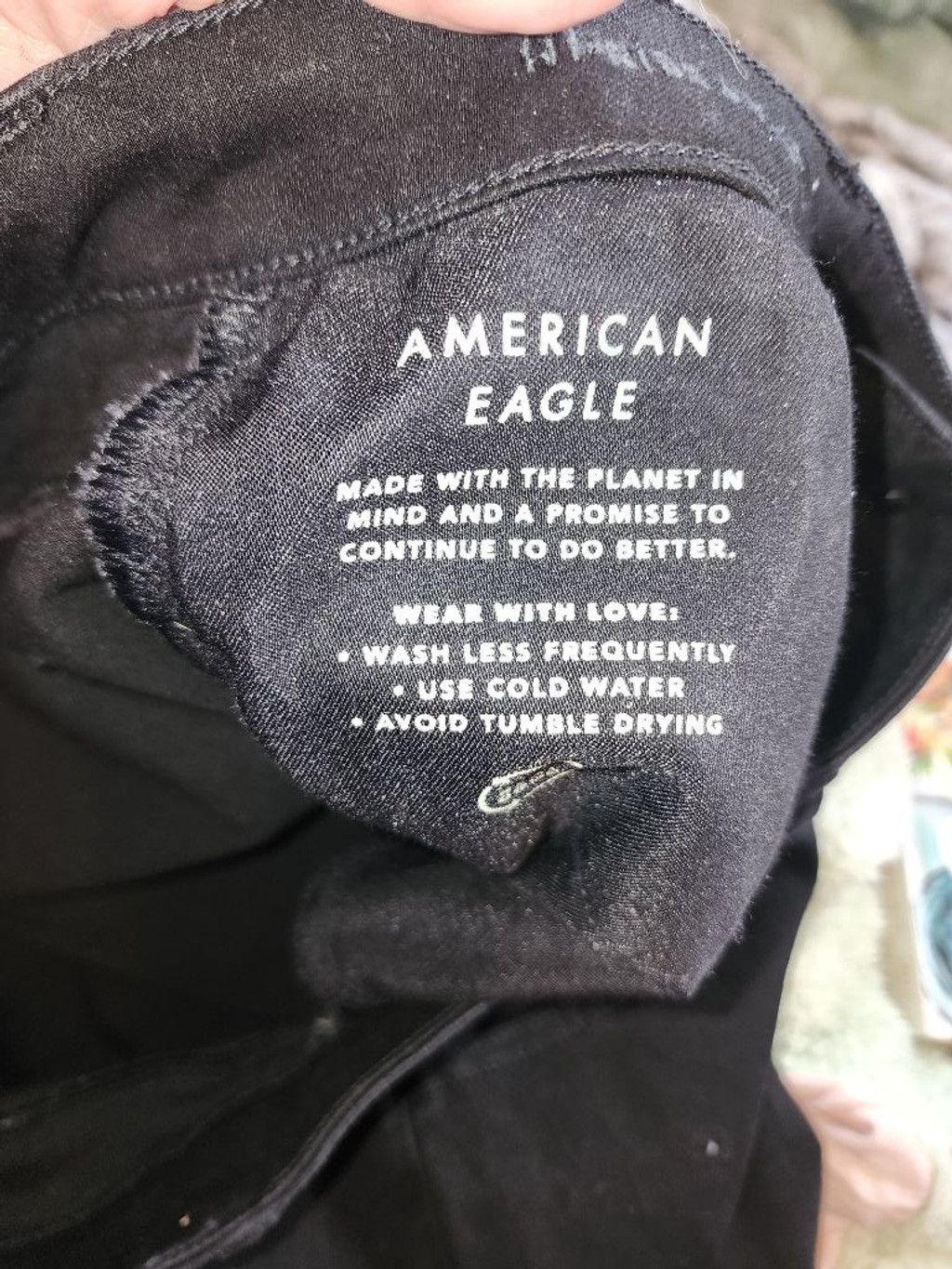 American Eagle Outfitters American Eagle Black Jeans 14 Long Size 36" / US 14 / IT 50 - 6 Thumbnail