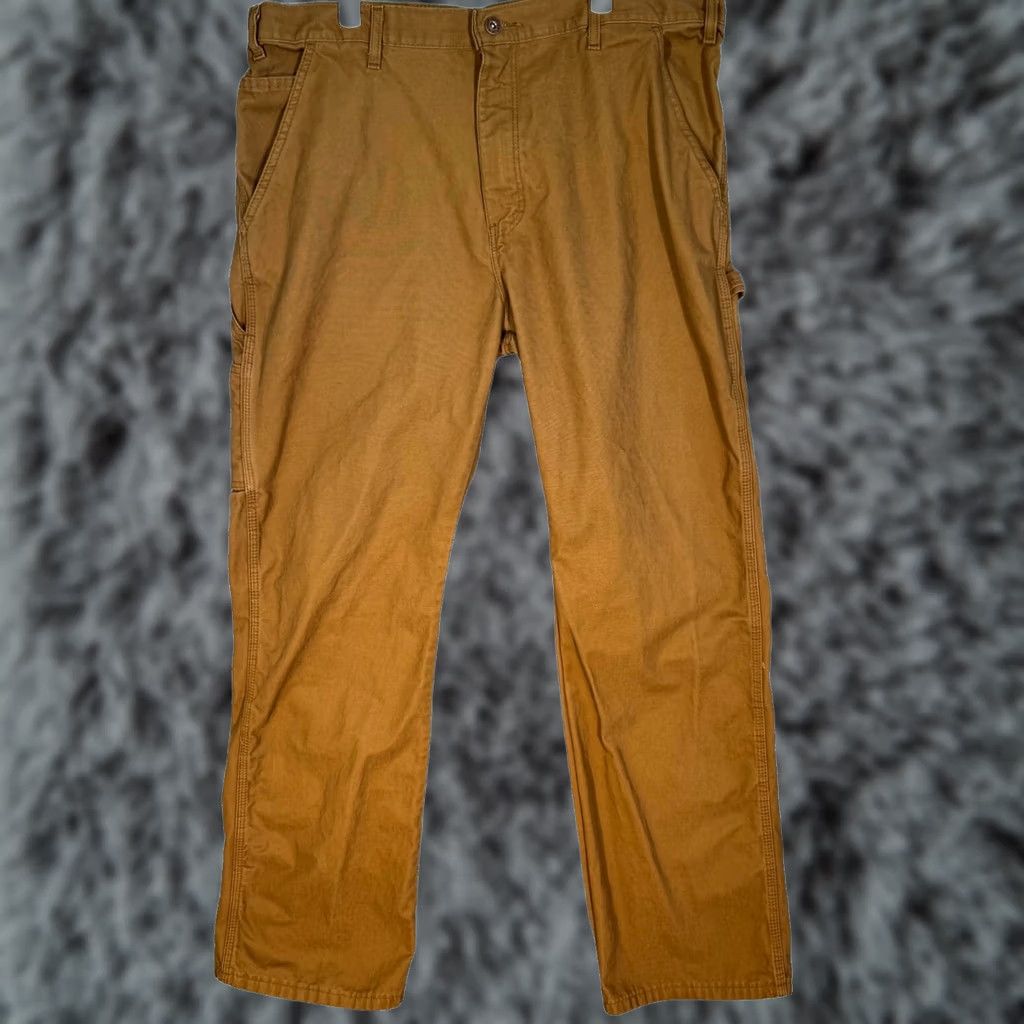 Dickies Dickies Carpenter Jeans Men 36 x 32 Brown Cotton Relaxed Fit Straight Leg Jeans Size US 36 / EU 52 - 1 Thumbnail