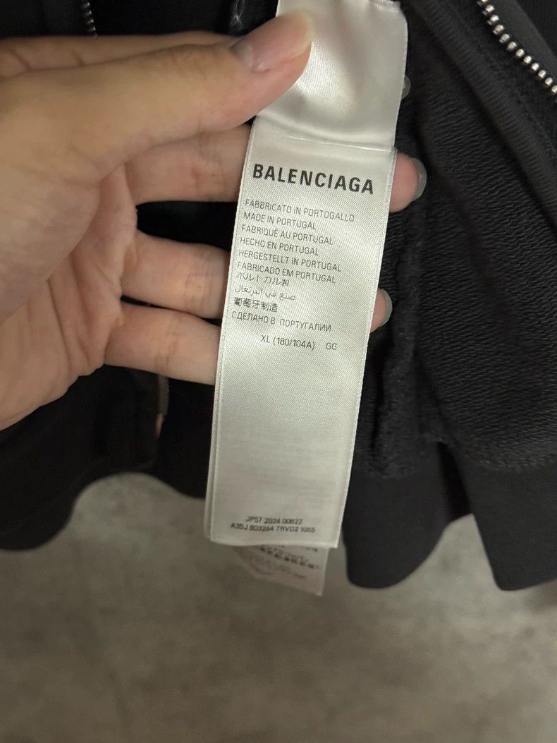 Balenciaga Balenciaga Eaby Branded Black Zip-Up Hoodie Size US XL / EU 56 / 4 - 7 Thumbnail