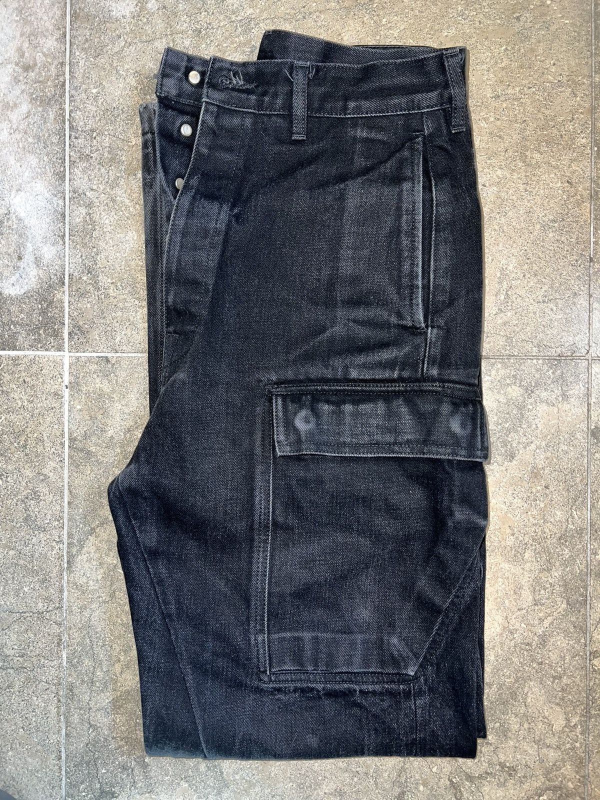Rick Owens × Rick Owens Drkshdw Rick Owens Geth Cargo Pants LIMITED SS23 16oz Japanese Denim Size US 30 / EU 46 - 3 Thumbnail