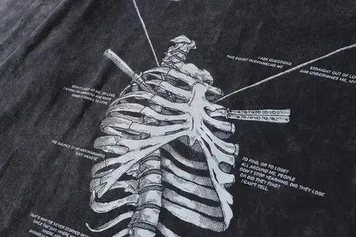 Japanese Brand Streetwear Men Skeleton Oversized Printed Vintage T-Shirt Size US M / EU 48-50 / 2 - 4 Thumbnail