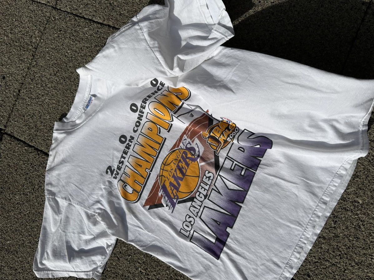 NBA Vintage 2000 Lakers West Conf Championship Tee XL Size US XL / EU 56 / 4 - 3 Thumbnail
