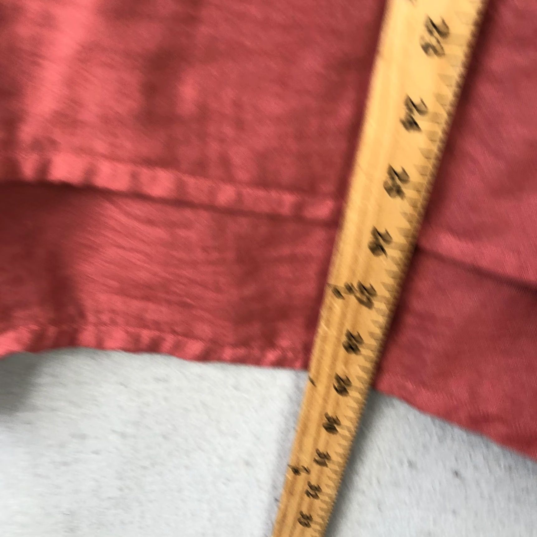 Vintage Et'Lois Blouse Shirt Womens XS Red Rayon Nylon Scoop Neck 3/4 Sleeve Tunic High-Low Hem Casual USA Size XS / US 0-2 / IT 36-38 - 4 Thumbnail
