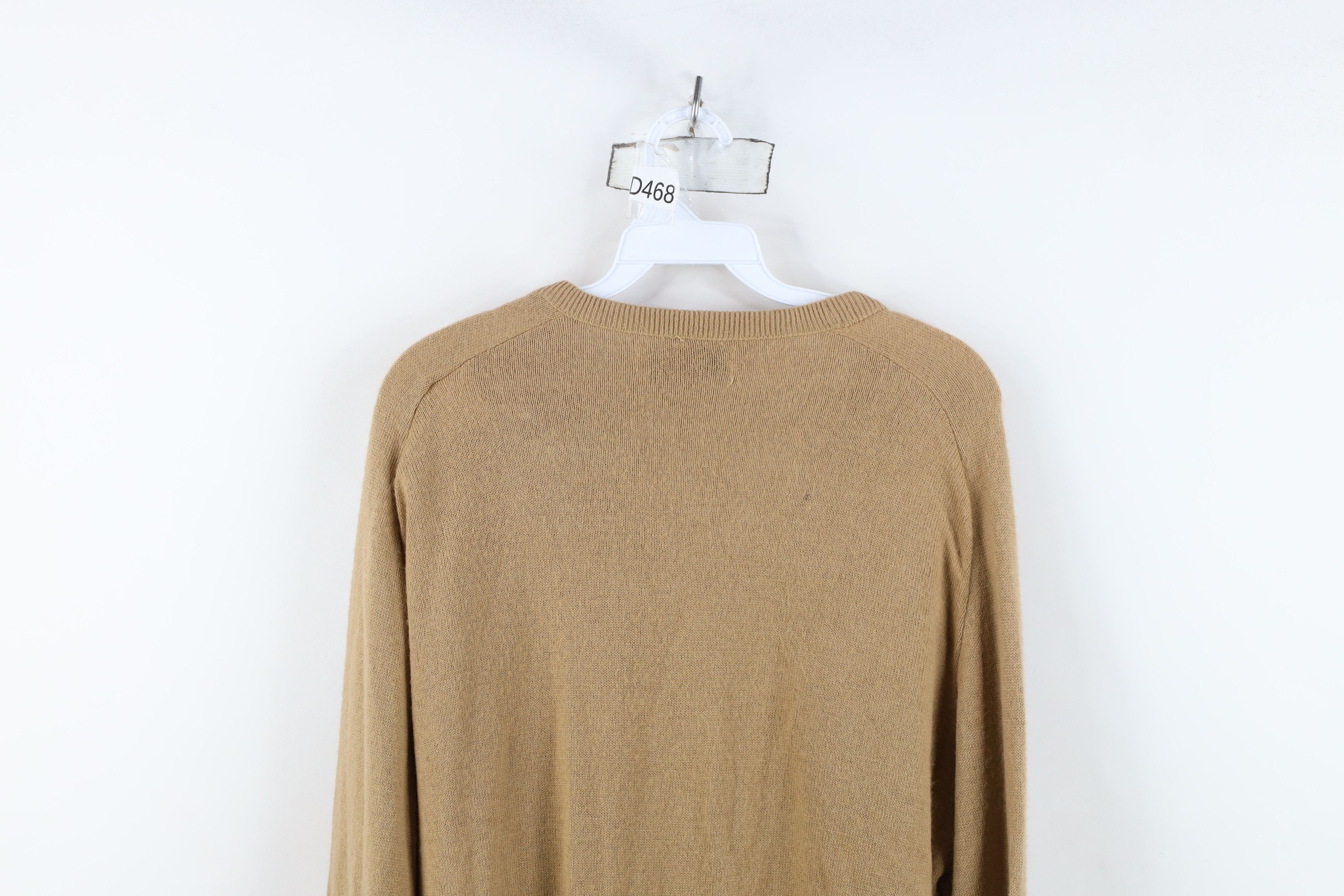 Lacoste Vintage 80s Izod Lacoste Croc Logo Knit Sweater Brown USA Size US L / EU 52-54 / 3 - 12 Thumbnail