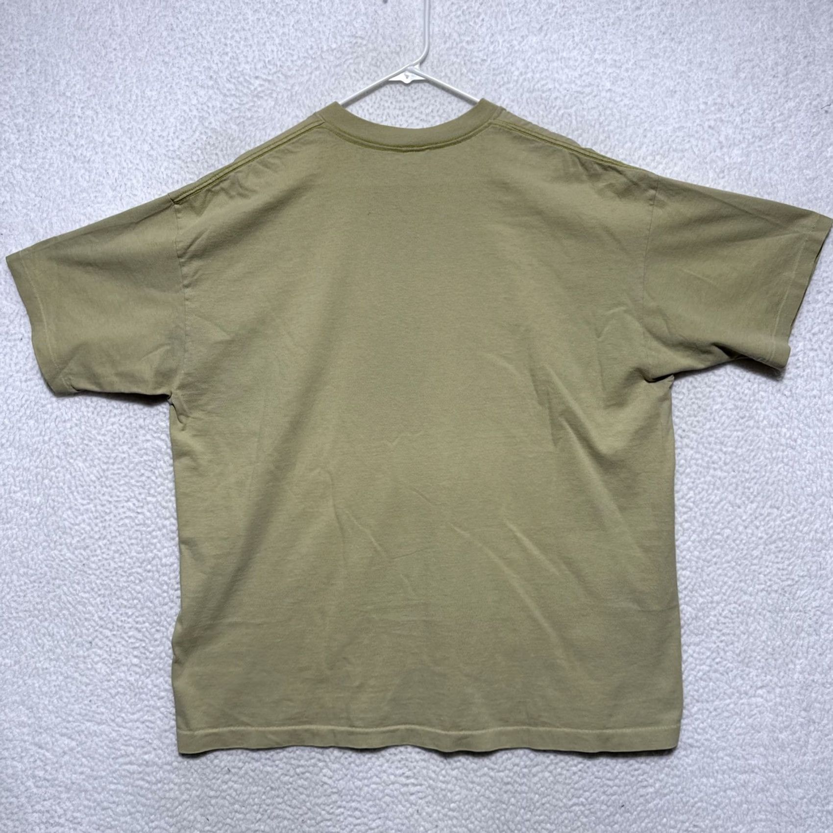 Vintage VINTAGE Stussy T-Shirt 2XL Men Beige Crew Neck Short Sleeve Graphic Print 90s Grunge USA World Tour 93-96 Rare Size US XXL / EU 58 / 5 - 5 Thumbnail