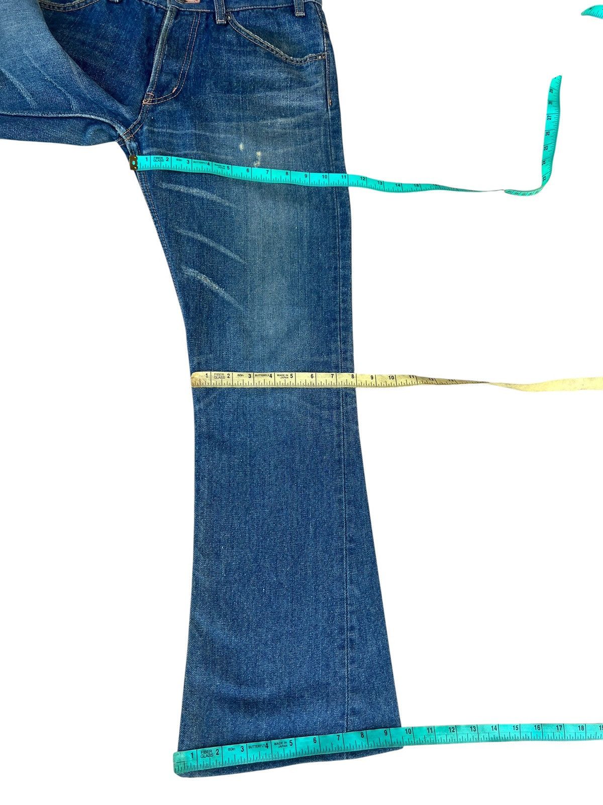 Backbone Backbone X Bobson Japan Distressed Fade Denim Bootcut Jeans Size US 31 - 5 Thumbnail
