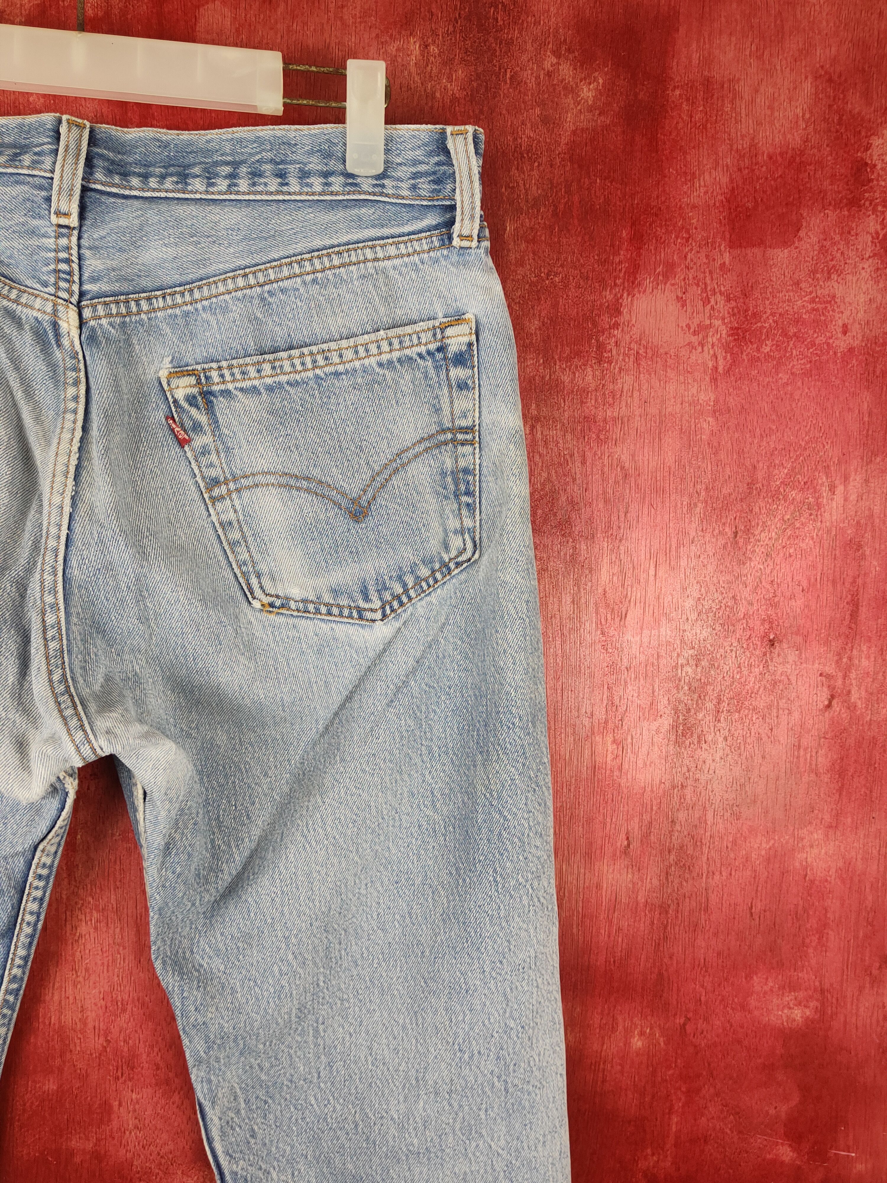 Levi's DL 501 Levi's Blue Distressed Denim vintage Pants #S1373 Size US 33 - 12 Thumbnail