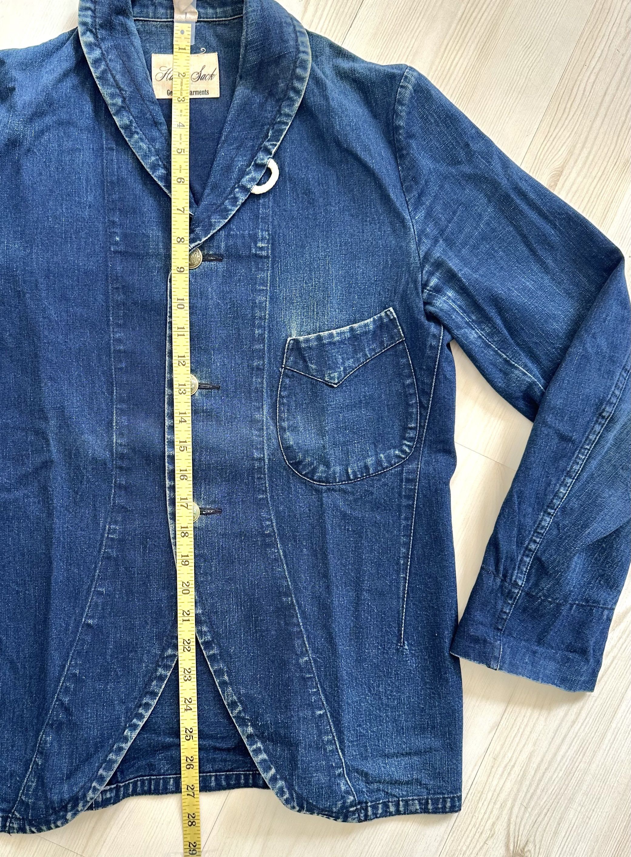 Haversack Japanese Indigo Denim blazer Size 38S - 6 Thumbnail
