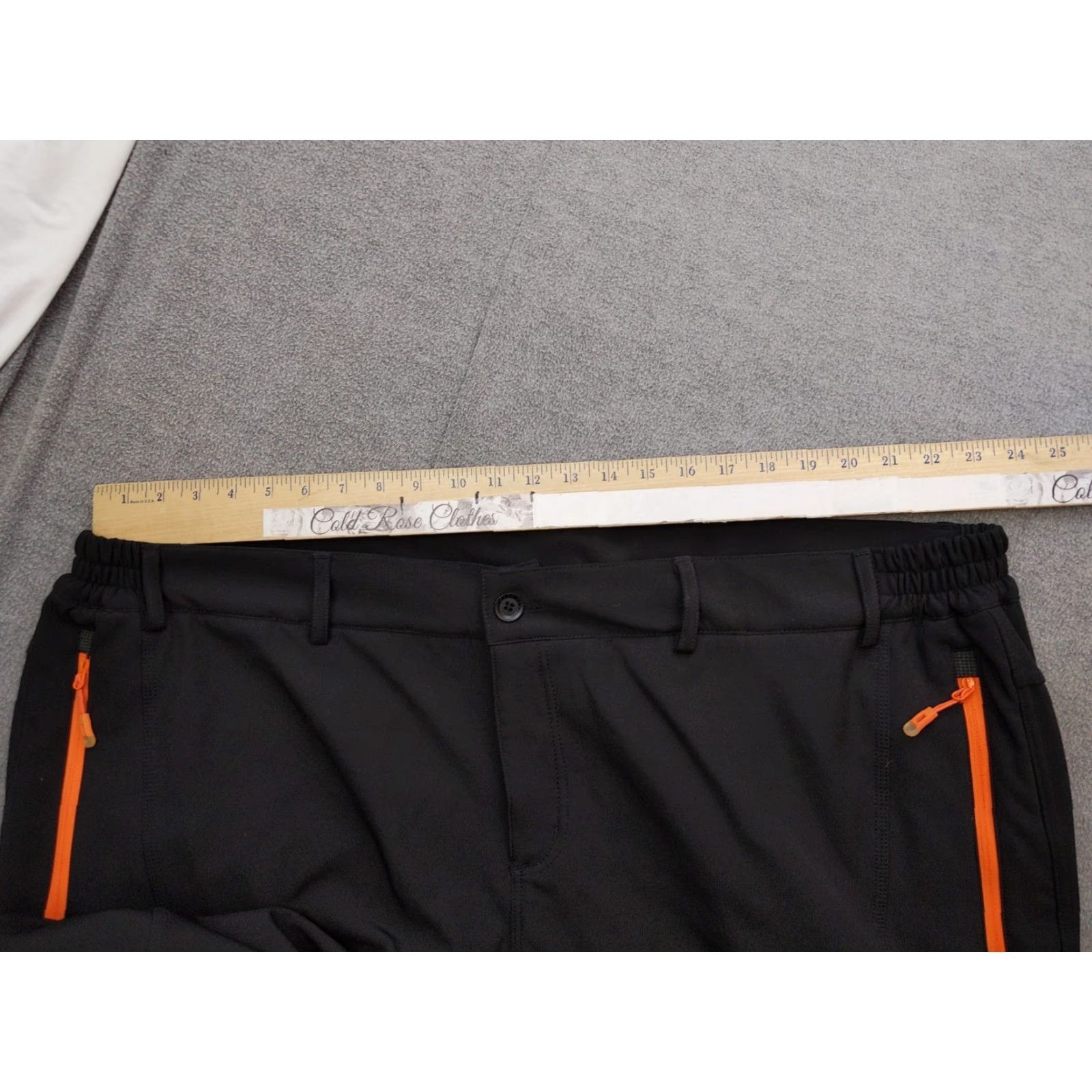 Vintage Gash Hao Snow Pants Mens 48x34 Black Softshell Lined Hiking Ski Winter Warmth Elastic Waist Pockets Zip Pocket 34 Inseam Size US 32 / EU 48 - 7 Thumbnail