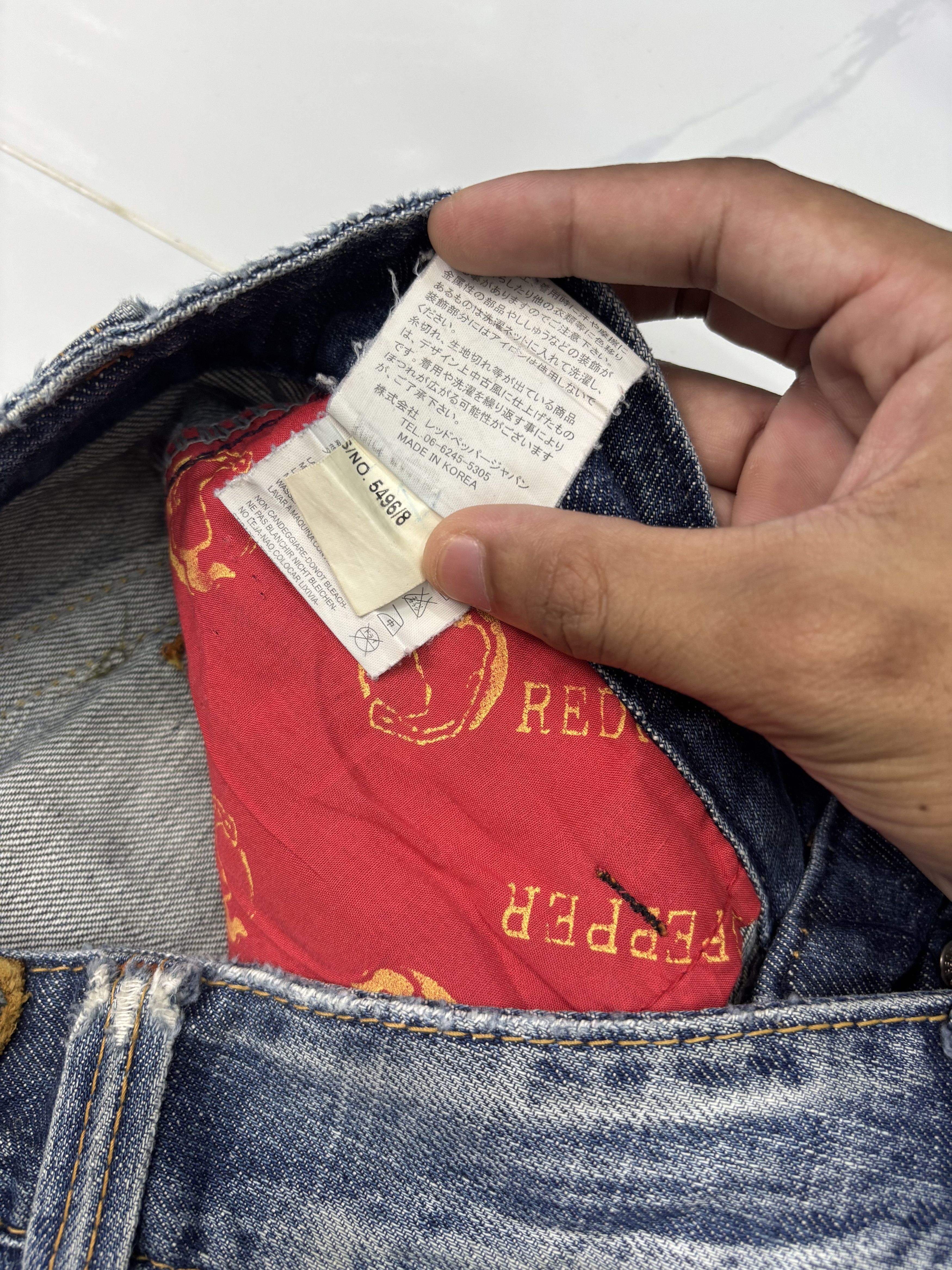 If Six Was Nine 🔥RED PEPPER FLARE JEANS DISTRESS PUNK DENIM JEANS Size US 30 / EU 46 - 15 Thumbnail