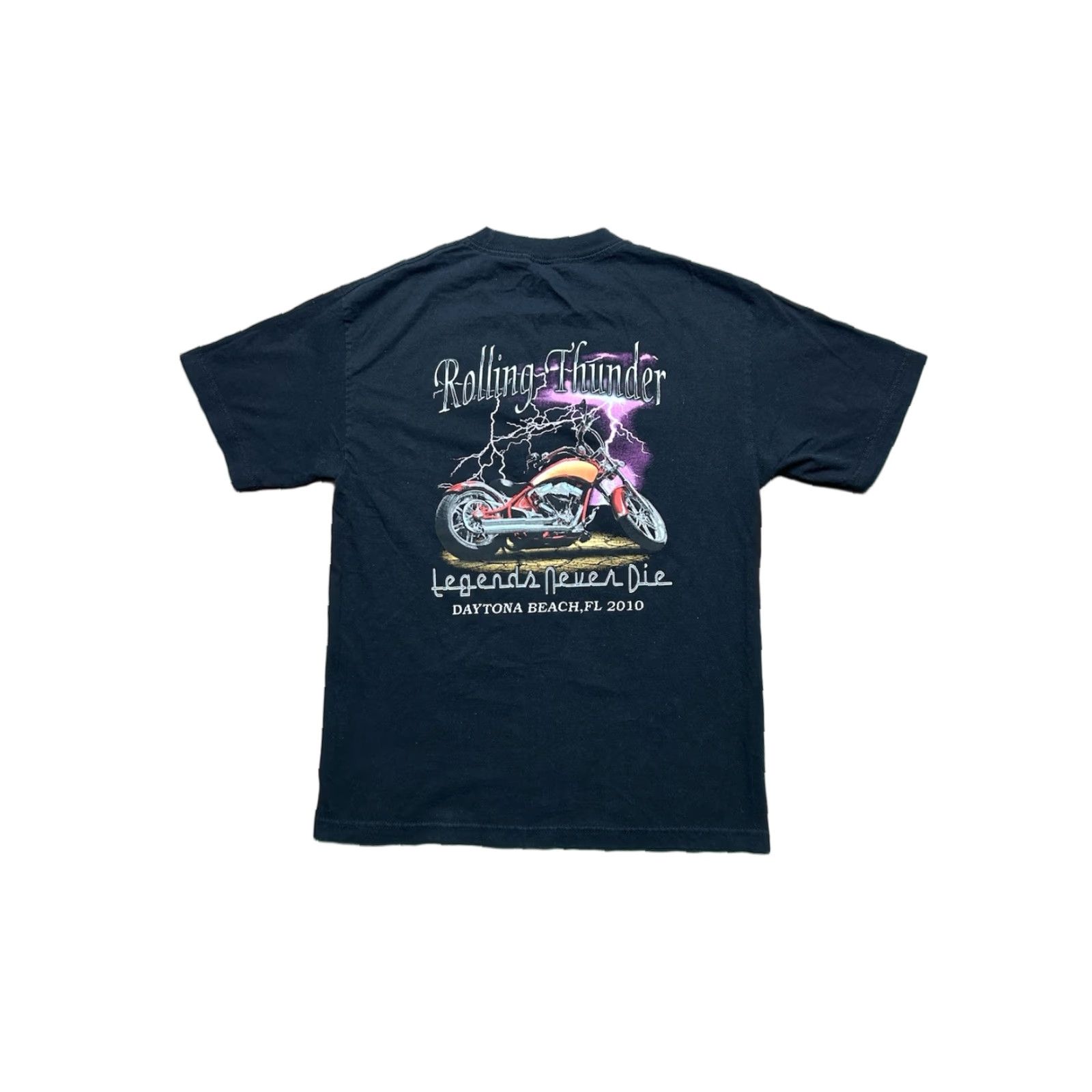 Harley Davidson Vtg Harley-Davidson Beach T-Shirt Men M Black Harley-Davidson Daytona Beach Bike Week Rolling Thunder C on? Size US M / EU 48-50 / 2 - 1 Thumbnail