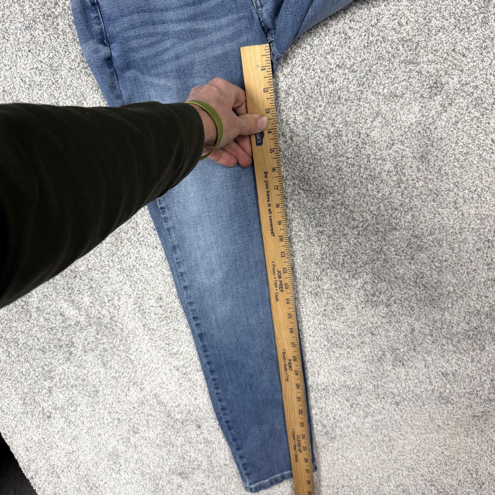 Vintage VINTAGE? No — KanCan Jeans Womens 11/29 28x27.5 Blue Denim Mid Rise Skinny Stretch Grunge Boho Size 32" / US 10 / IT 46 - 4 Thumbnail