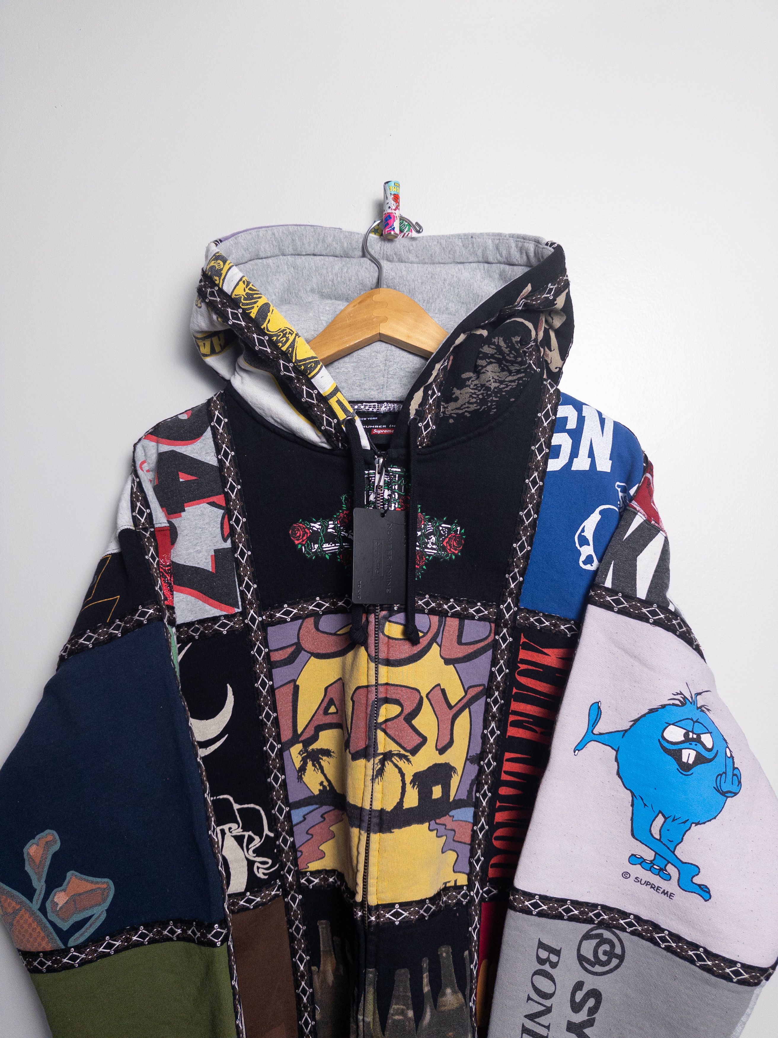Number (N)ine × Supreme PATCHWORK ZIP HOODIE Size US L / EU 52-54 / 3 - 3 Thumbnail