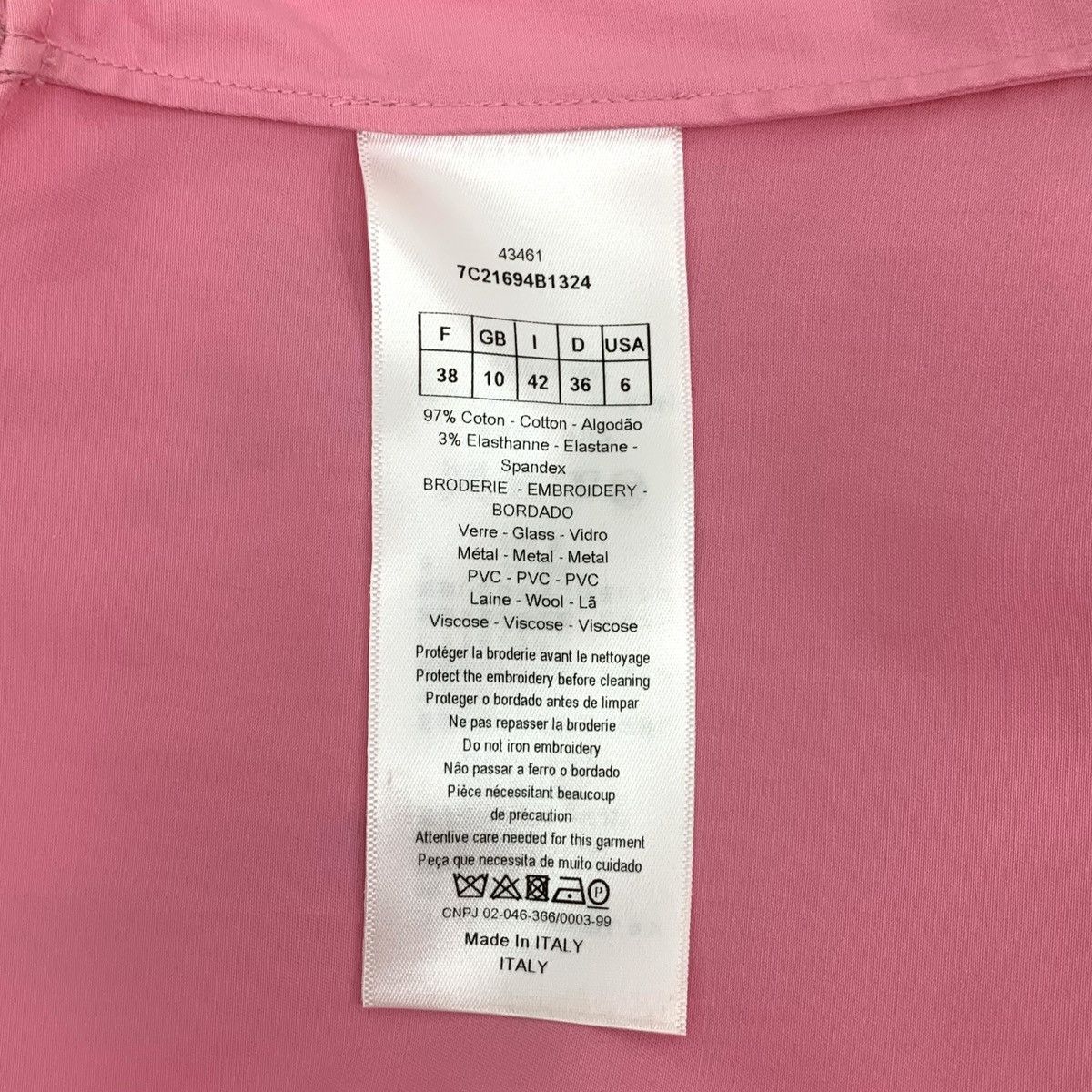 Dior Dior Pink Cotton Dress Size S / US 4 / IT 40 - 8 Thumbnail