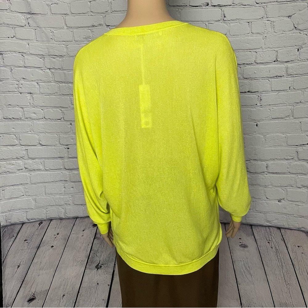 Other NWT New $175 Kokun V-Neck Dolman Bamboo Cashmere Citrus Swe Size L / US 10 / IT 46 - 4 Thumbnail