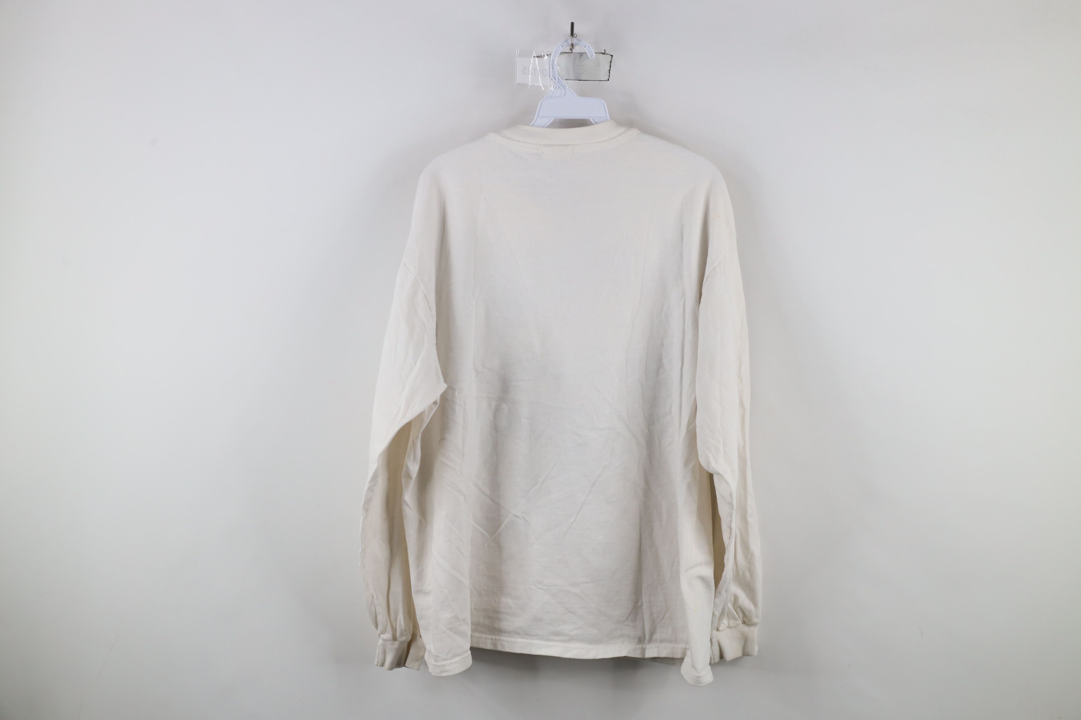 Vintage Vintage 90s Streetwear Over Print Long Sleeve T-Shirt White Size US XL / EU 56 / 4 - 13 Thumbnail