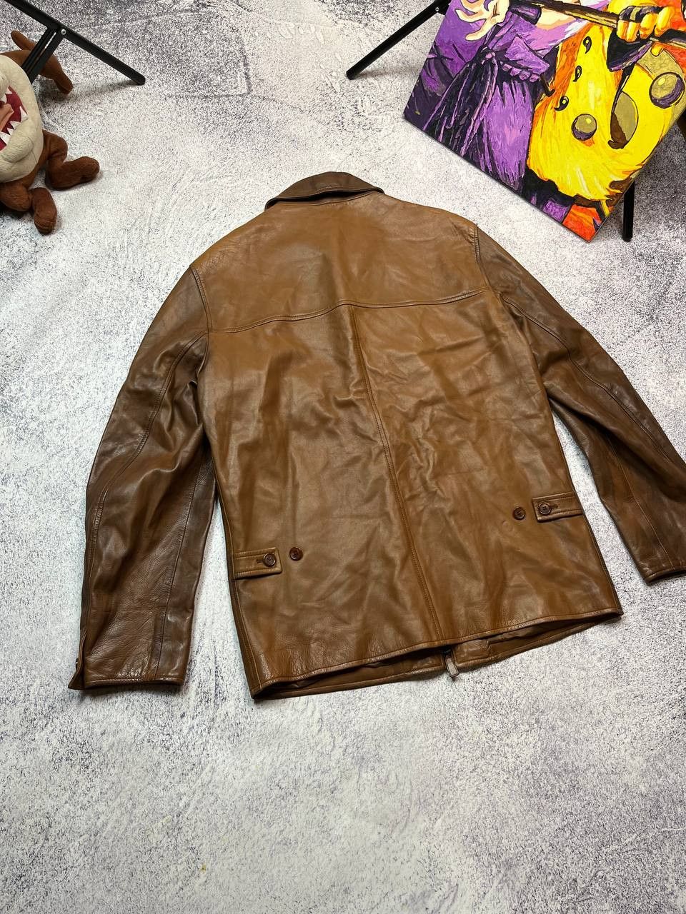 Ralph Lauren Purple Label Ralph Lauren Purple Label Leather Zip Jacket Size US M / EU 48-50 / 2 - 2 Thumbnail
