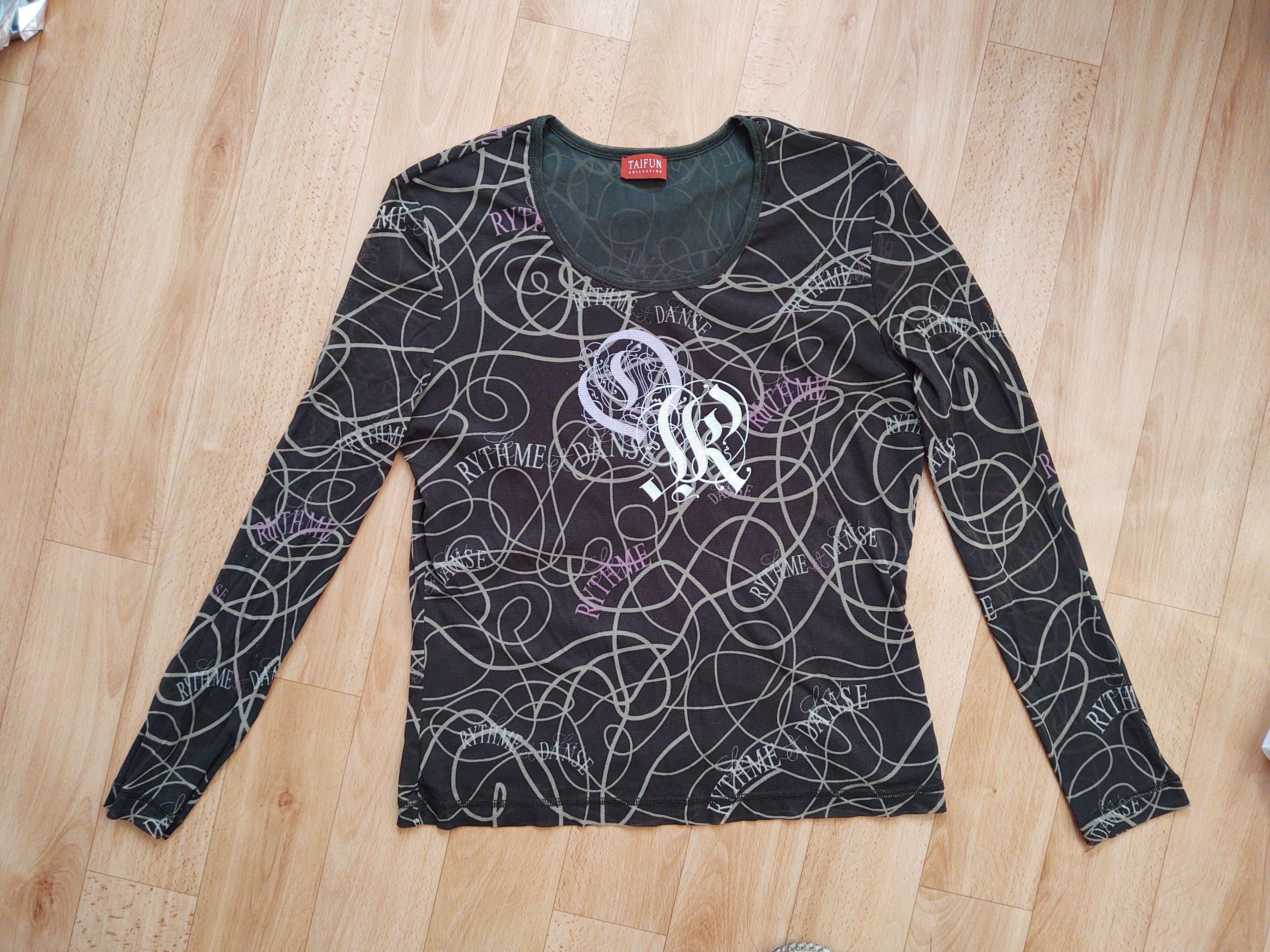 Japanese Brand y2k mesh longsleeve sz L Taifun Size L / US 10 / IT 46 - 1 Thumbnail