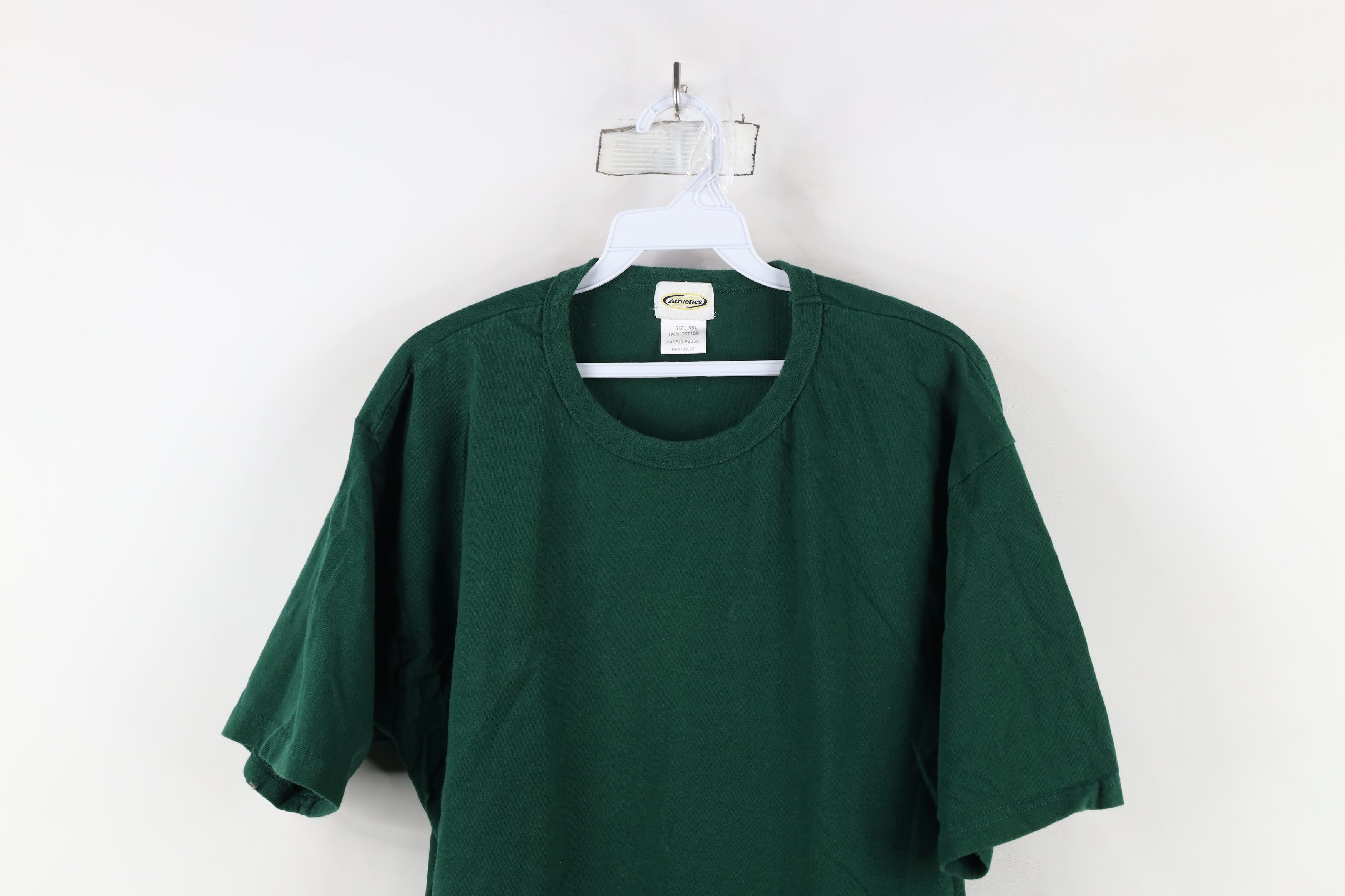 Vintage Vintage 90s Streetwear Short Sleeve T-Shirt Green Cotton Size US XXL / EU 58 / 5 - 2 Thumbnail