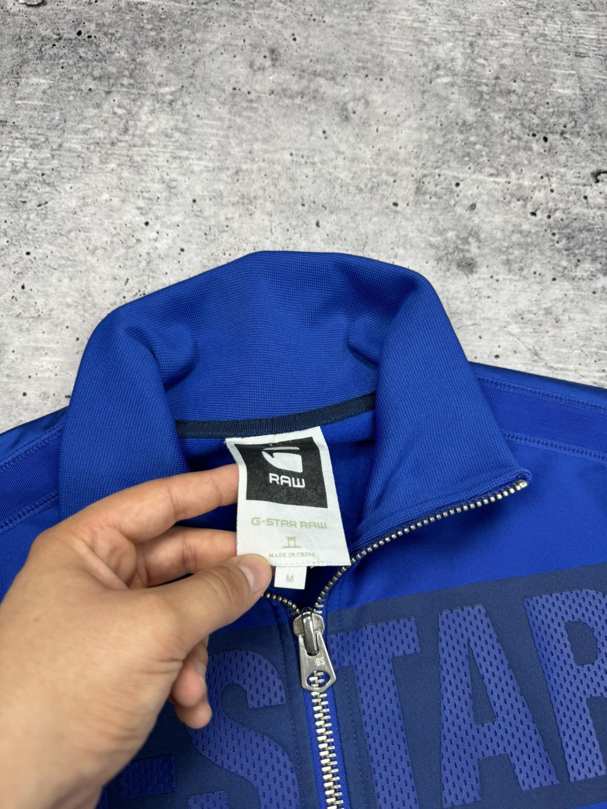 G-Star × Vintage Vintage G-Star Raw Blue Big Logo Y2K Full Zip Sweatshirt Size US M / EU 48-50 / 2 - 7 Thumbnail