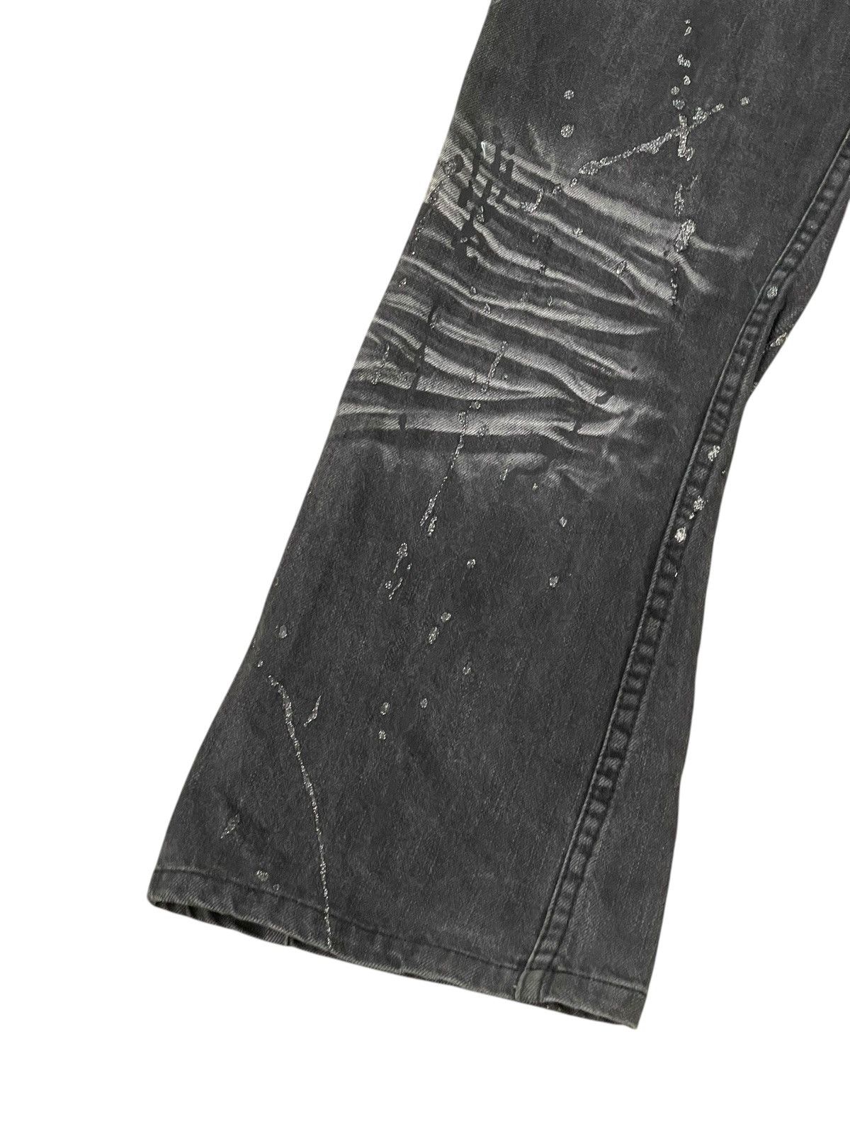 Japanese Brand Flare Jeans KUI Faded Distress Skull Boot Cut 1🟦2 Size US 31 - 5 Thumbnail