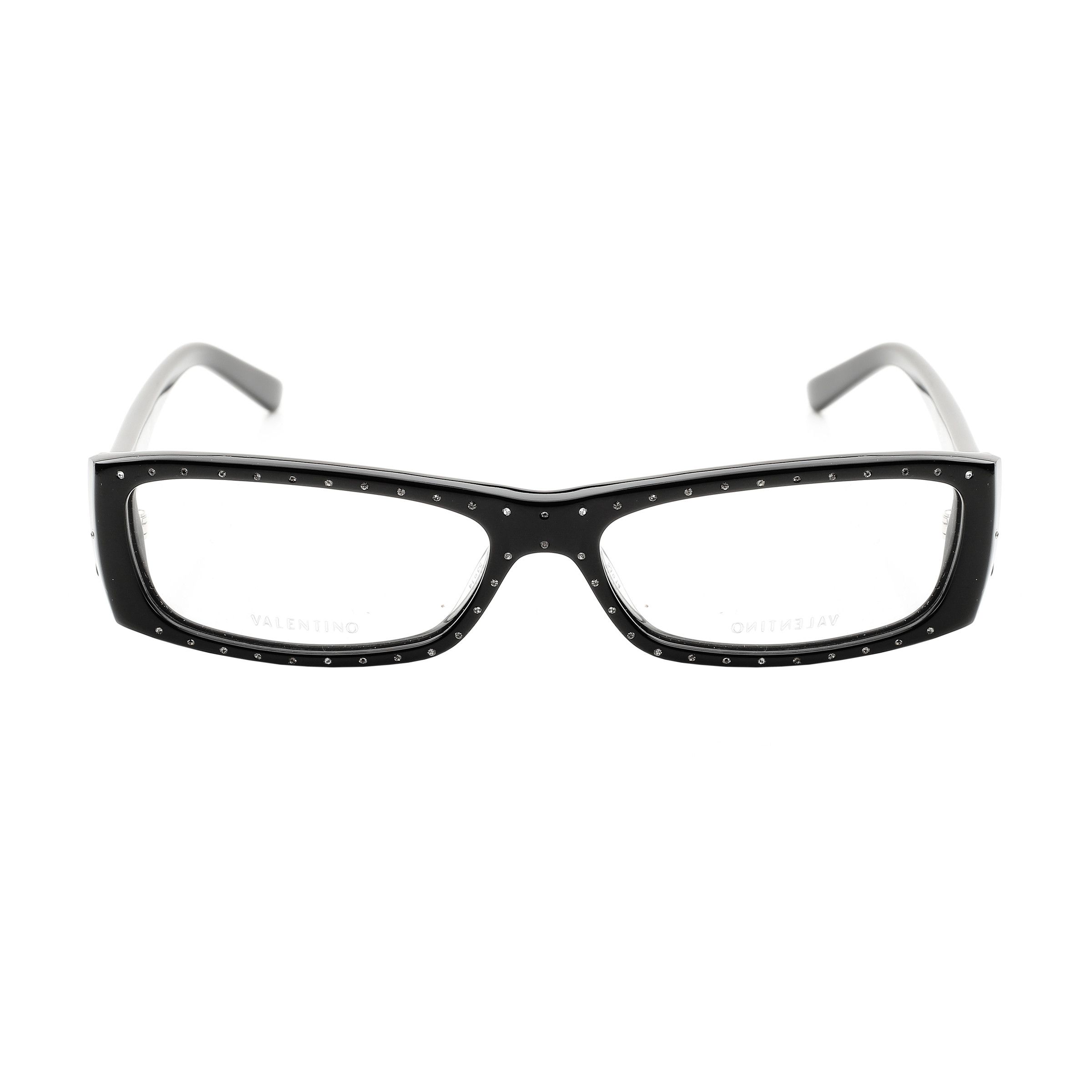 Valentino Valentino '00s Black Crystals Plastic Flat Glasses Size ONE SIZE - 3 Thumbnail