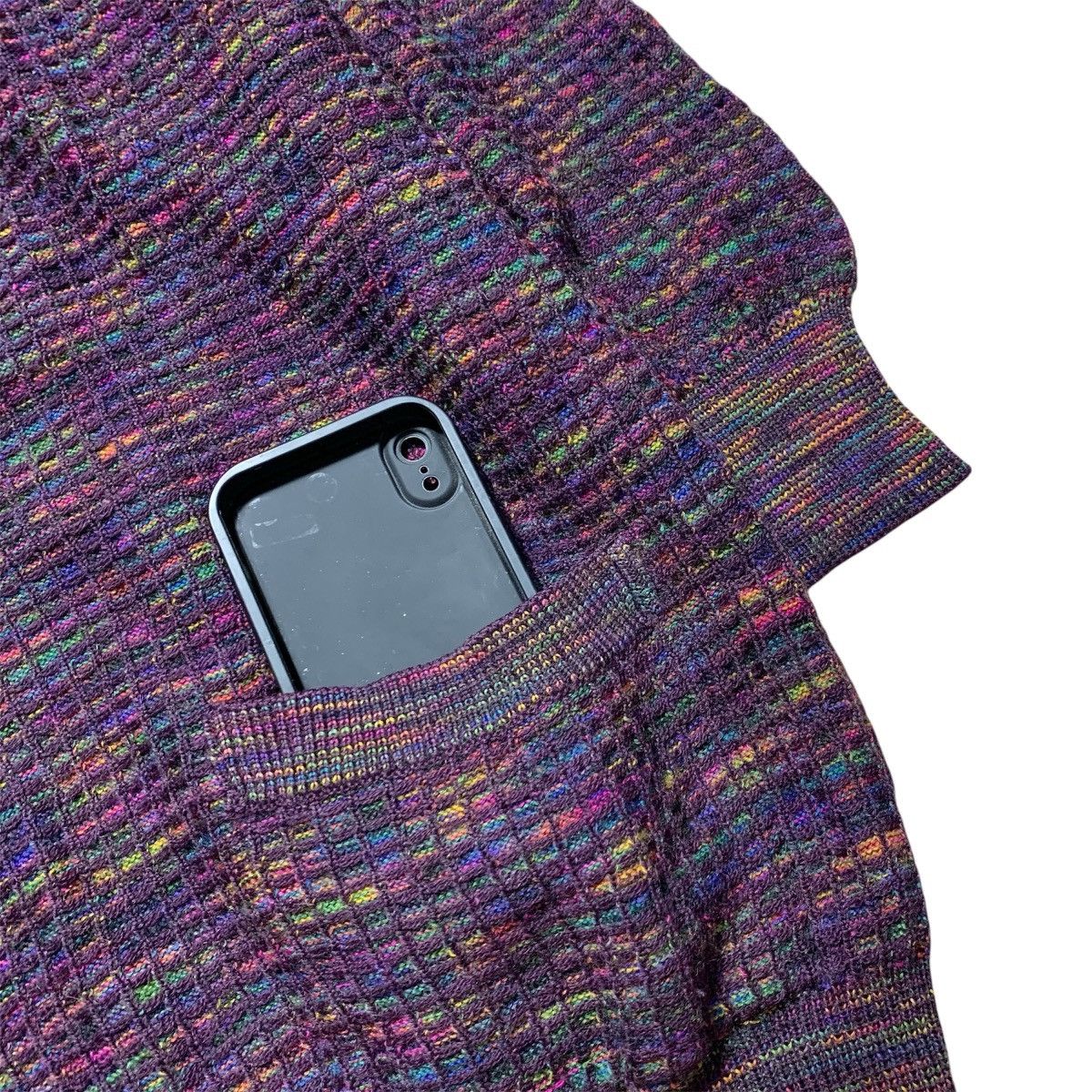 Missoni Vtg 90s Missoni Example 3D Multicolored Knit Cardigan Size US L / EU 52-54 / 3 - 6 Thumbnail