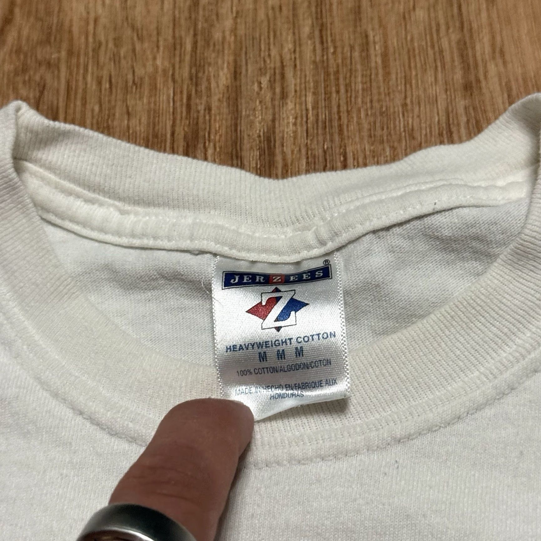 Jerzees VINTAGE Jerzees Heavyweight T-Shirt White Mens M Jesus God 90s Shirt Regular Short Sleeve Crew Neck Clothing Size US M / EU 48-50 / 2 - 3 Thumbnail