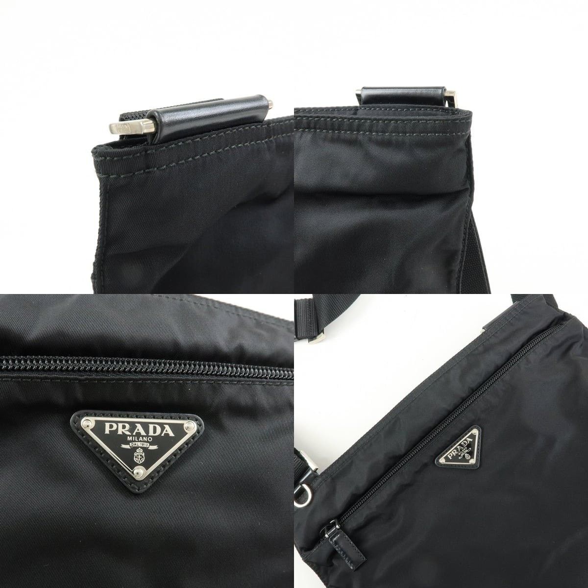 Prada Prada Triangle Logo Nylon Crossbody Bag Black Size ONE SIZE - 6 Thumbnail