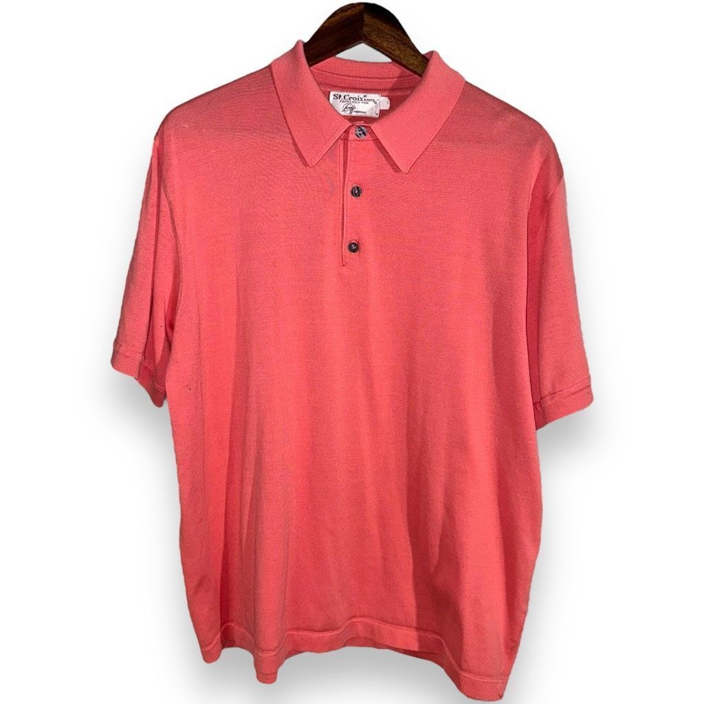 St. Croix Pink St. Croix Luxury Knits Knit Polo Collar Sweater L Size US L / EU 52-54 / 3 - 1 Thumbnail