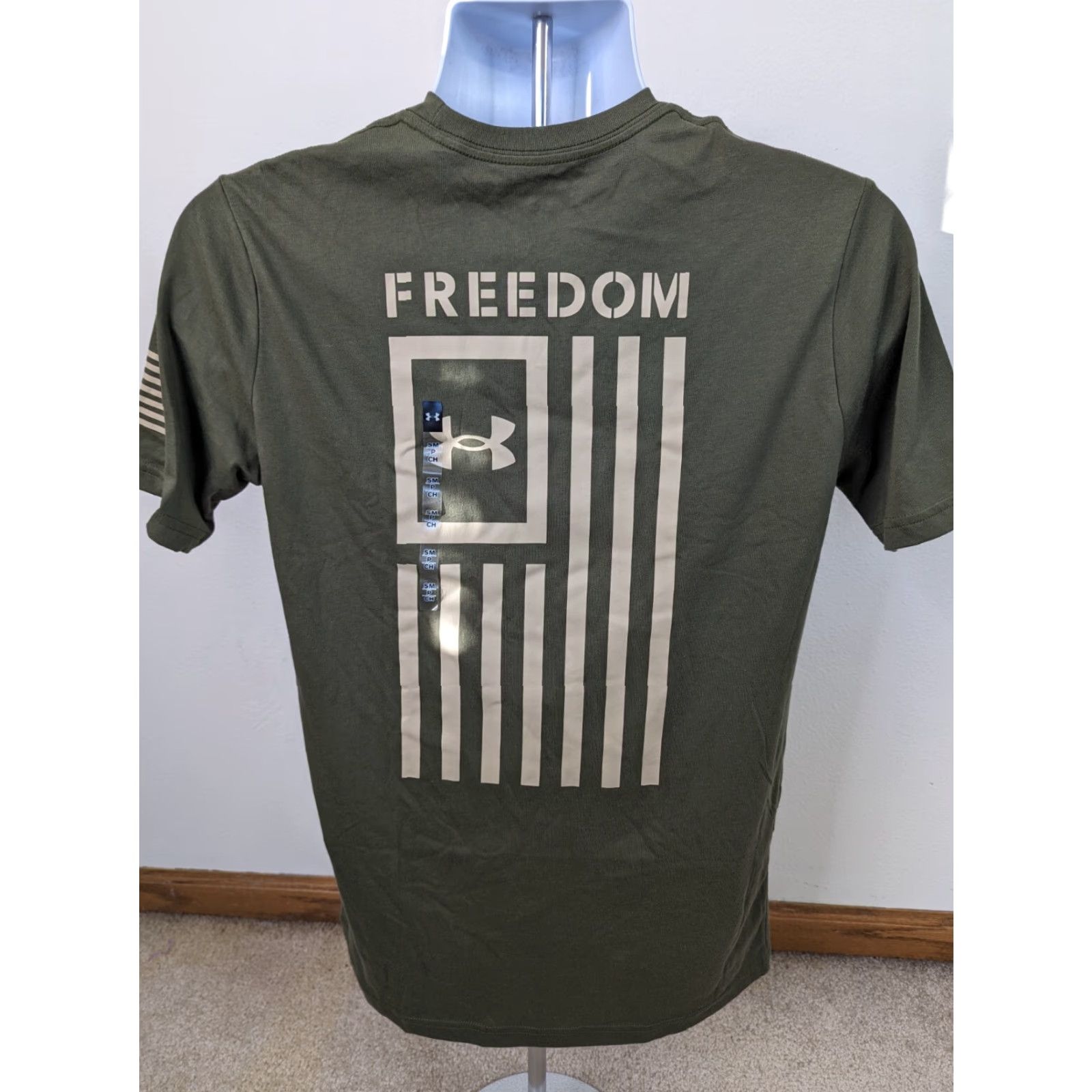 Under Armour UNDER ARMOUR Freedom T Shirt Mens Small Green Short Sleeve USA America NEW T8S Size US S / EU 44-46 / 1 - 2 Thumbnail