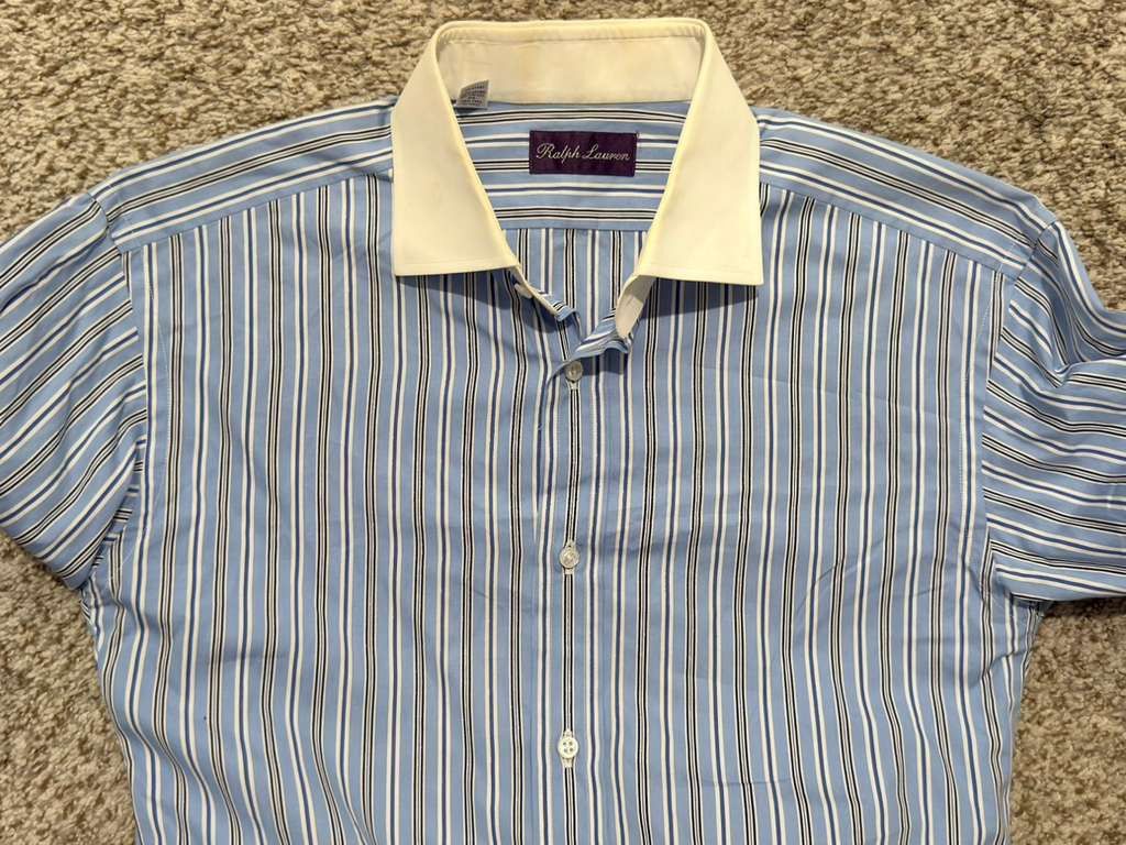 Ralph Lauren Purple Label Ralph Lauren Purple Label Bengal-striped Size 15.5 Size US M / EU 48-50 / 2 - 1 Thumbnail
