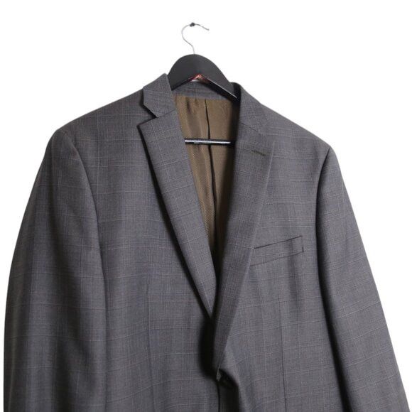 Michael Kors Michael Kors Wool Classic Single Breasted Men's Grey Blazer Size 42L - 2 Thumbnail