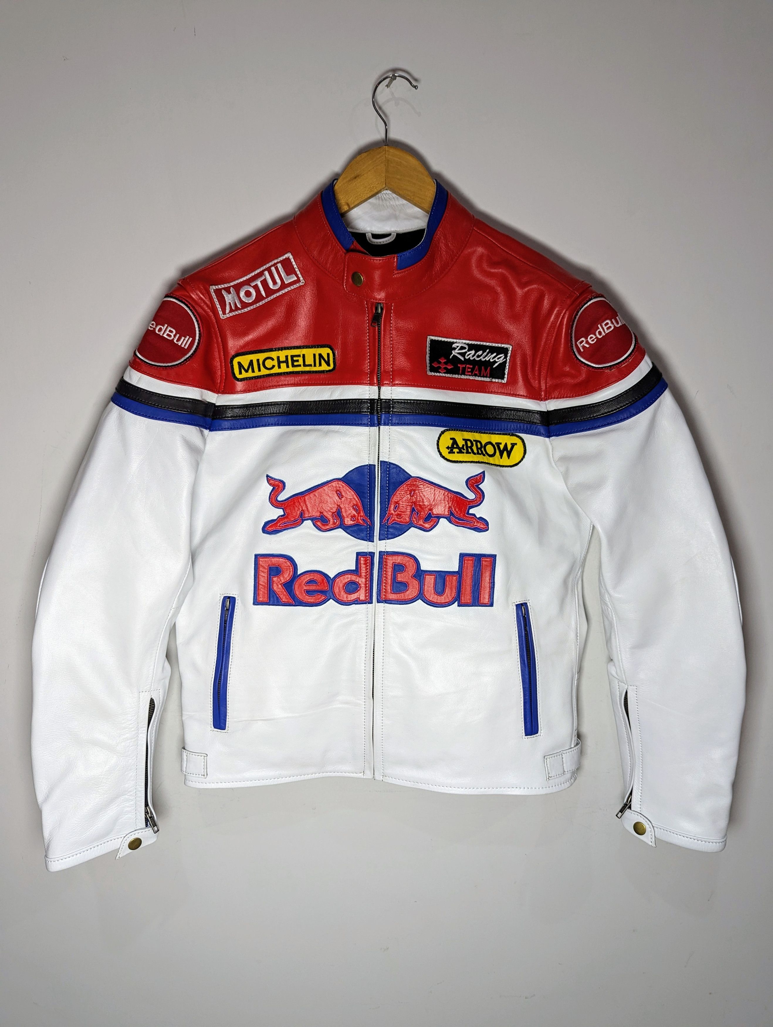 Red Bull 🔥 REDBULL Racing Leather Jacket Rare Streetwear | Grailed