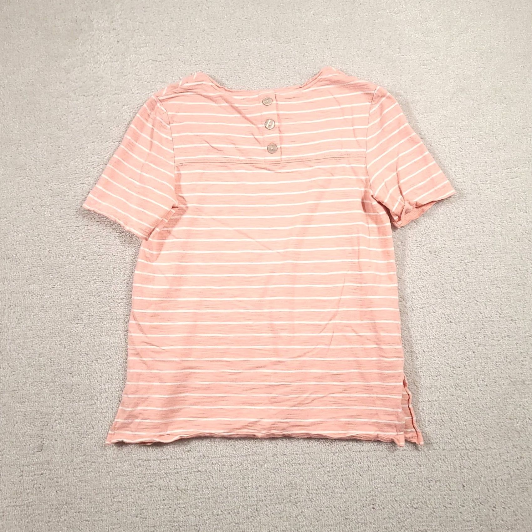 Vintage Chico's Top Womens Small Pink The Ultimate Tee Short Sleeve Stripe Size S / US 4 / IT 40 - 7 Thumbnail