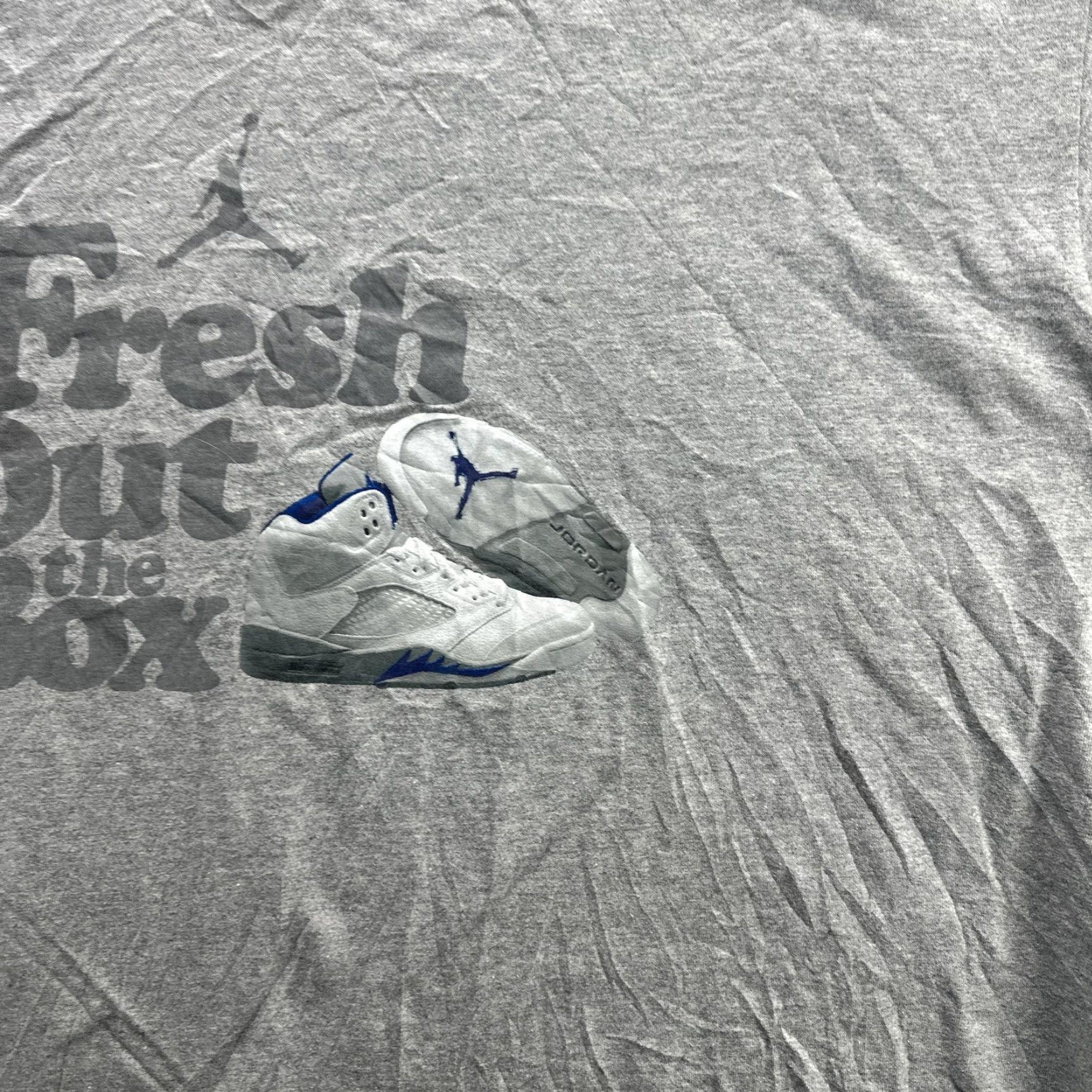 Jordan Brand Jordan Shirt 3XL Mens Gray Fresh Out the Box Air 5 Retro Basketball Tee 2000s Size US XXL / EU 58 / 5 - 6 Thumbnail