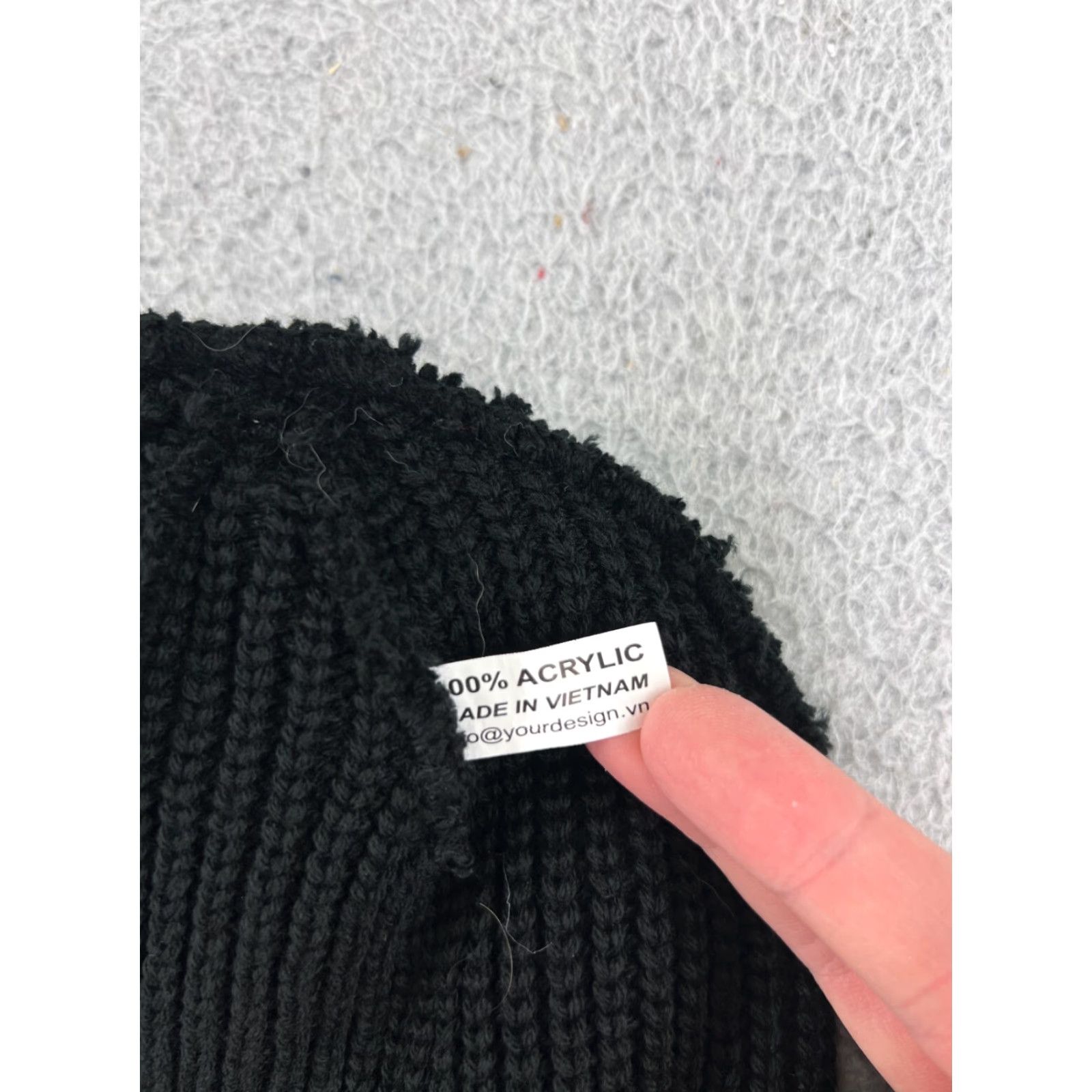 Vintage Unbranded Beanie Hat Adult One Size Black Knit 100% Acrylic USA Mens Size ONE SIZE - 5 Thumbnail