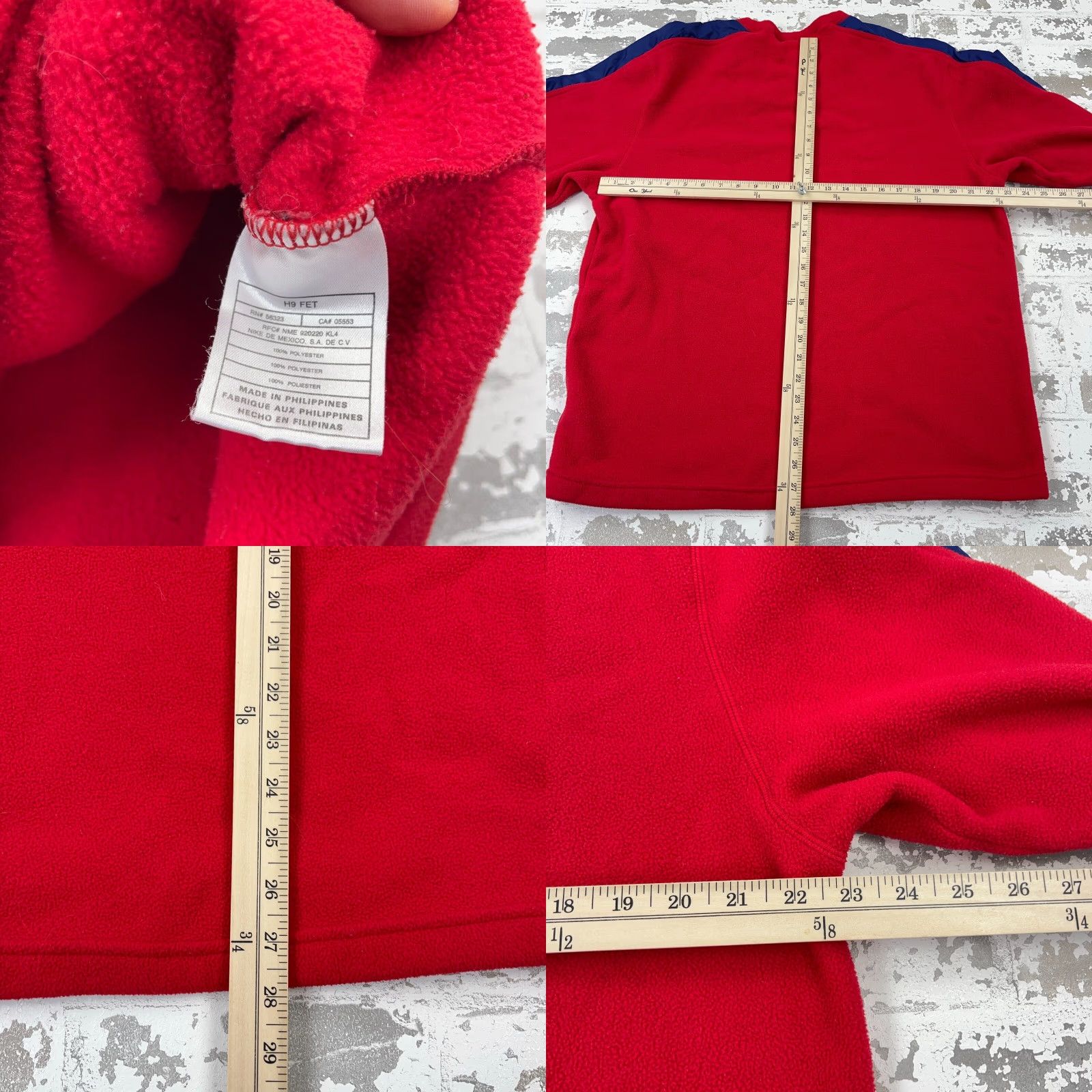 Nike VINTAGE Nike Sweatshirt Men Medium Red Fleece Crewneck Sweater Y2K 2000s Cyber Nike Mens Crew Neck Sweatshirt Red Fleece Size US M / EU 48-50 / 2 - 8 Thumbnail