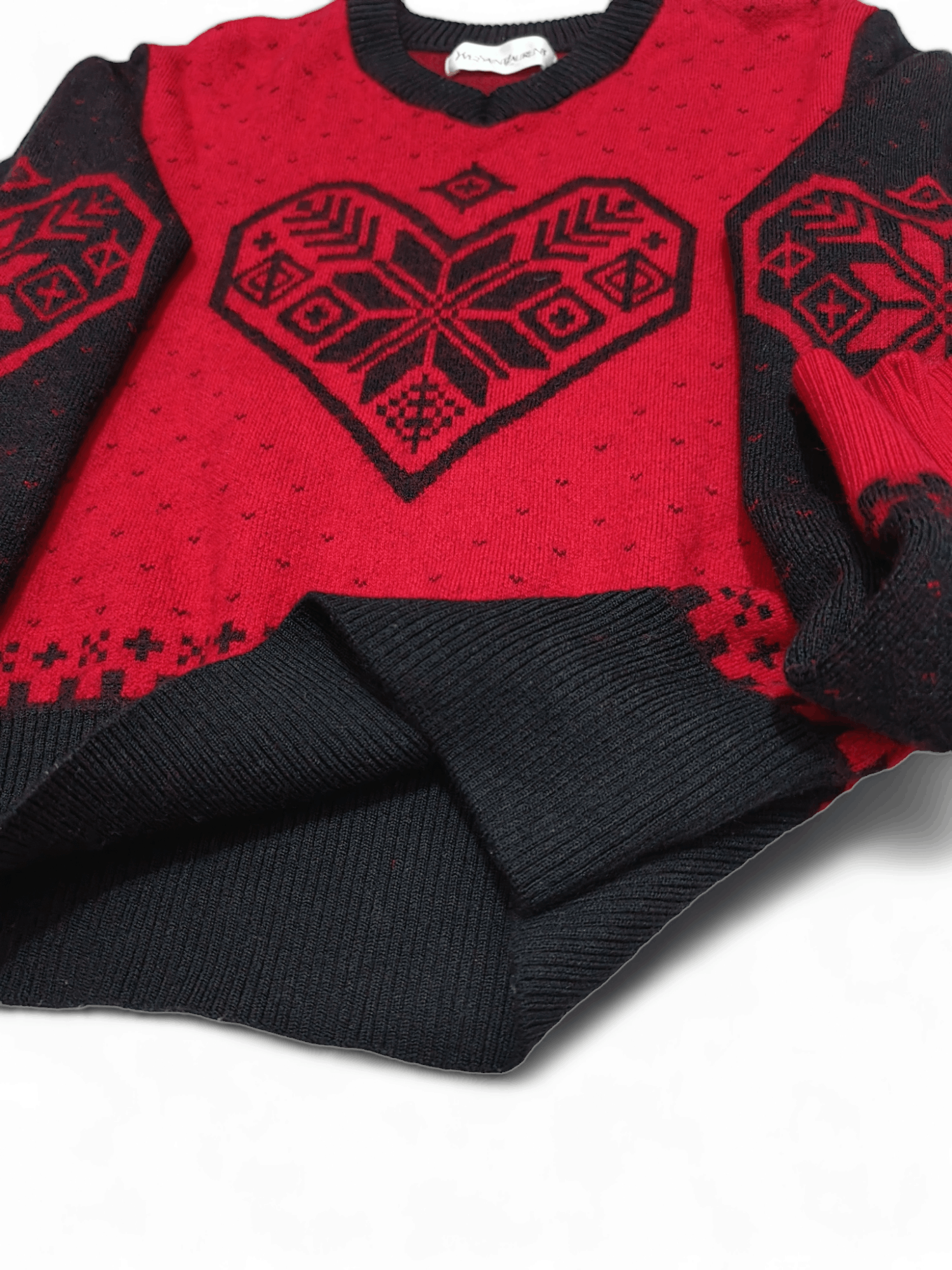 Yves Saint Laurent Vintage Yves Saint Laurent YSL Love Pattern Knit Sweatshirt Size M / US 6-8 / IT 42-44 - 6 Thumbnail