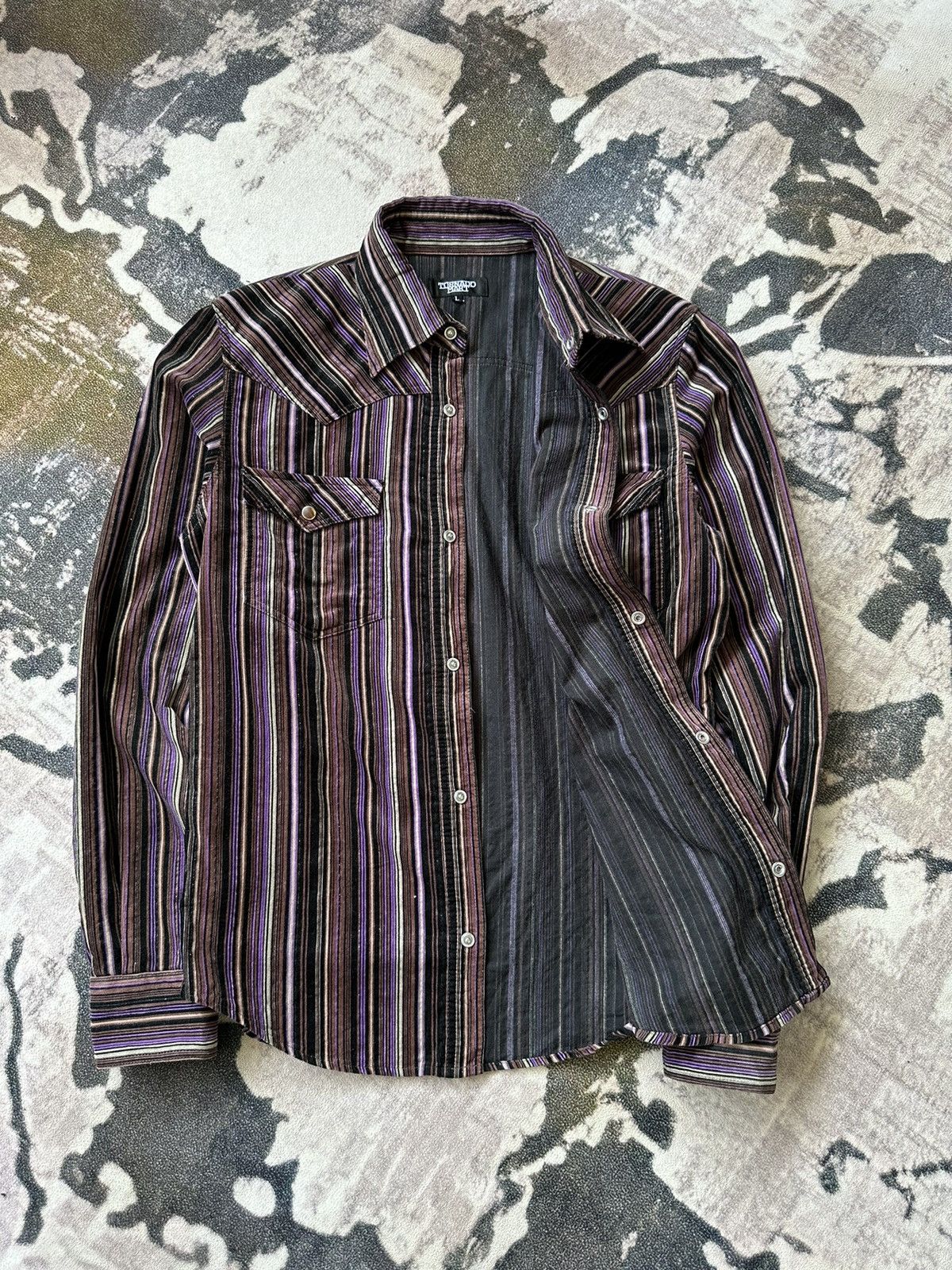 Tornado Mart SS2005 Tornado Mart striped cord western shirt Size US M / EU 48-50 / 2 - 2 Thumbnail