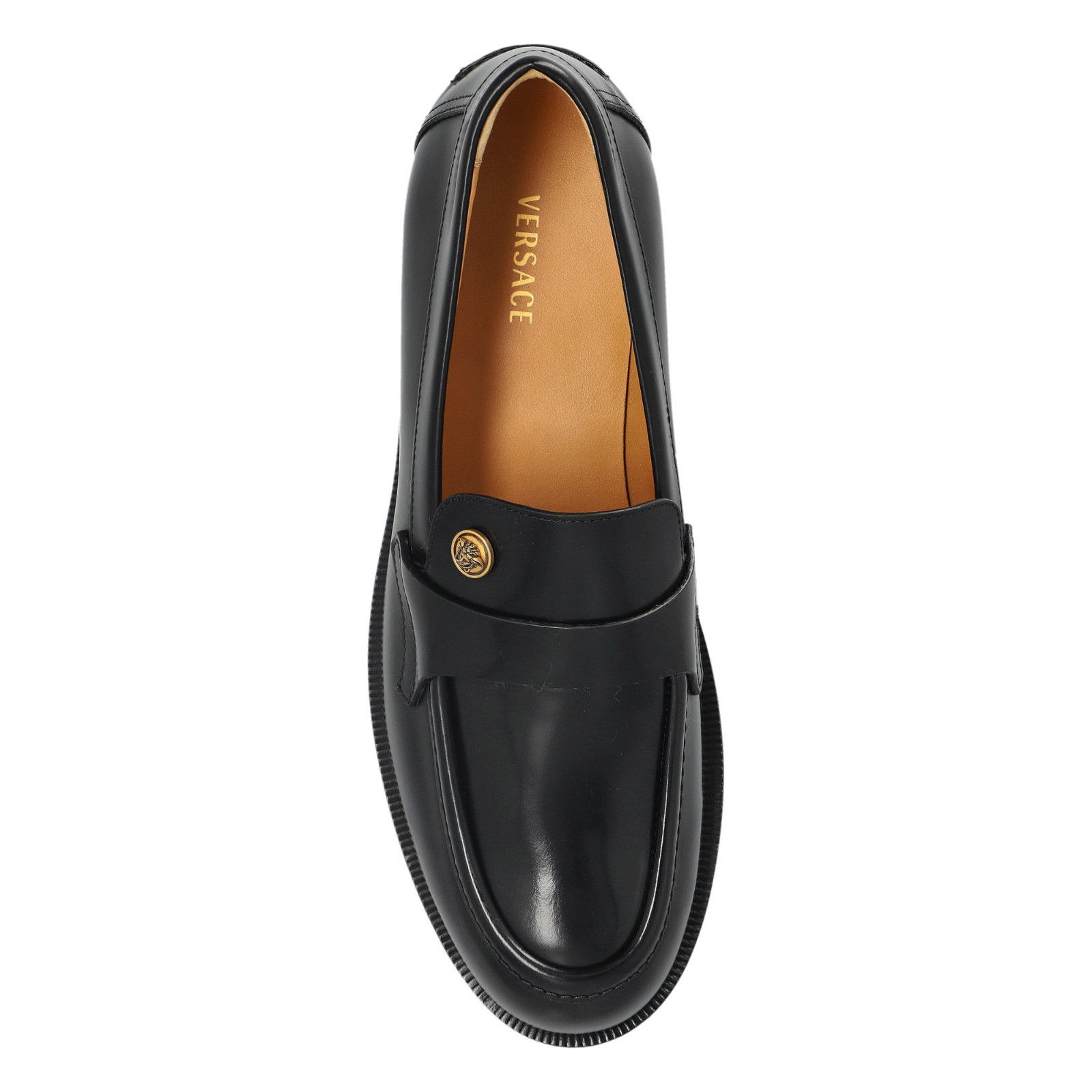 Versace VERSACE Manu Black Leather Loafers New & Authentic (Men's si Size US 10 / EU 43 - 5 Thumbnail
