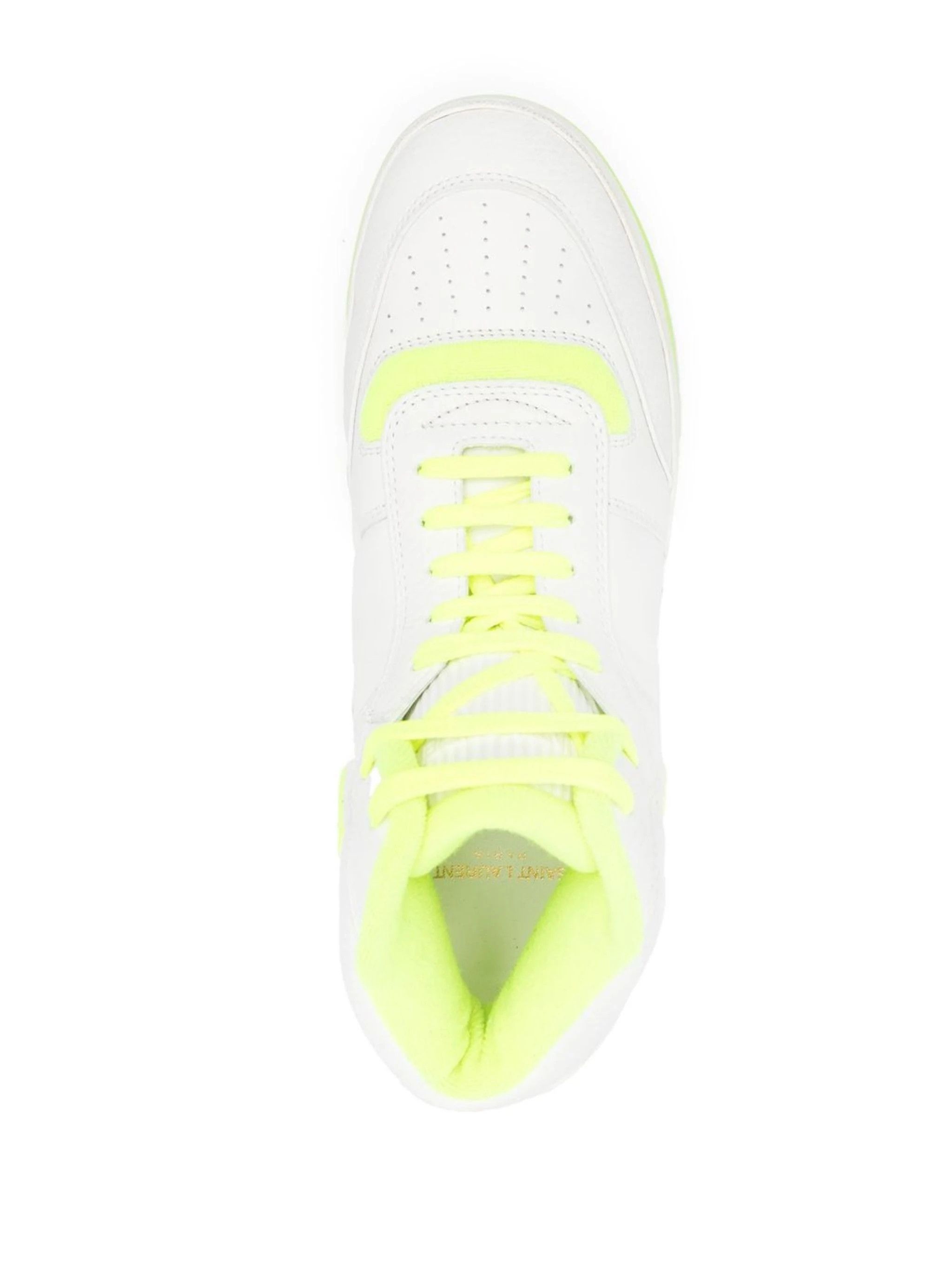 Saint Laurent Paris o1b1hav110824 SLSL/80 Mid-top Sneakers Smooth Grained White Size US 8 / IT 38 - 4 Thumbnail