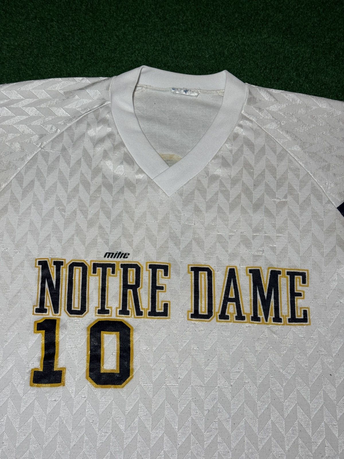 Vintage 90s Notre Dame Irish College Mitre Soccer Jersey