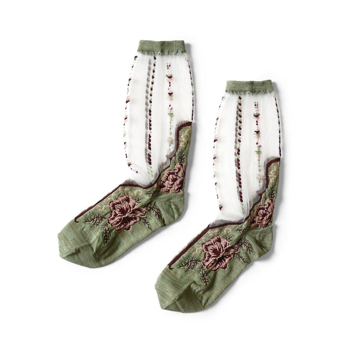 Kapital Kapital 200 Vietnam slipper pattern see-through socks Size ONE SIZE - 3 Thumbnail