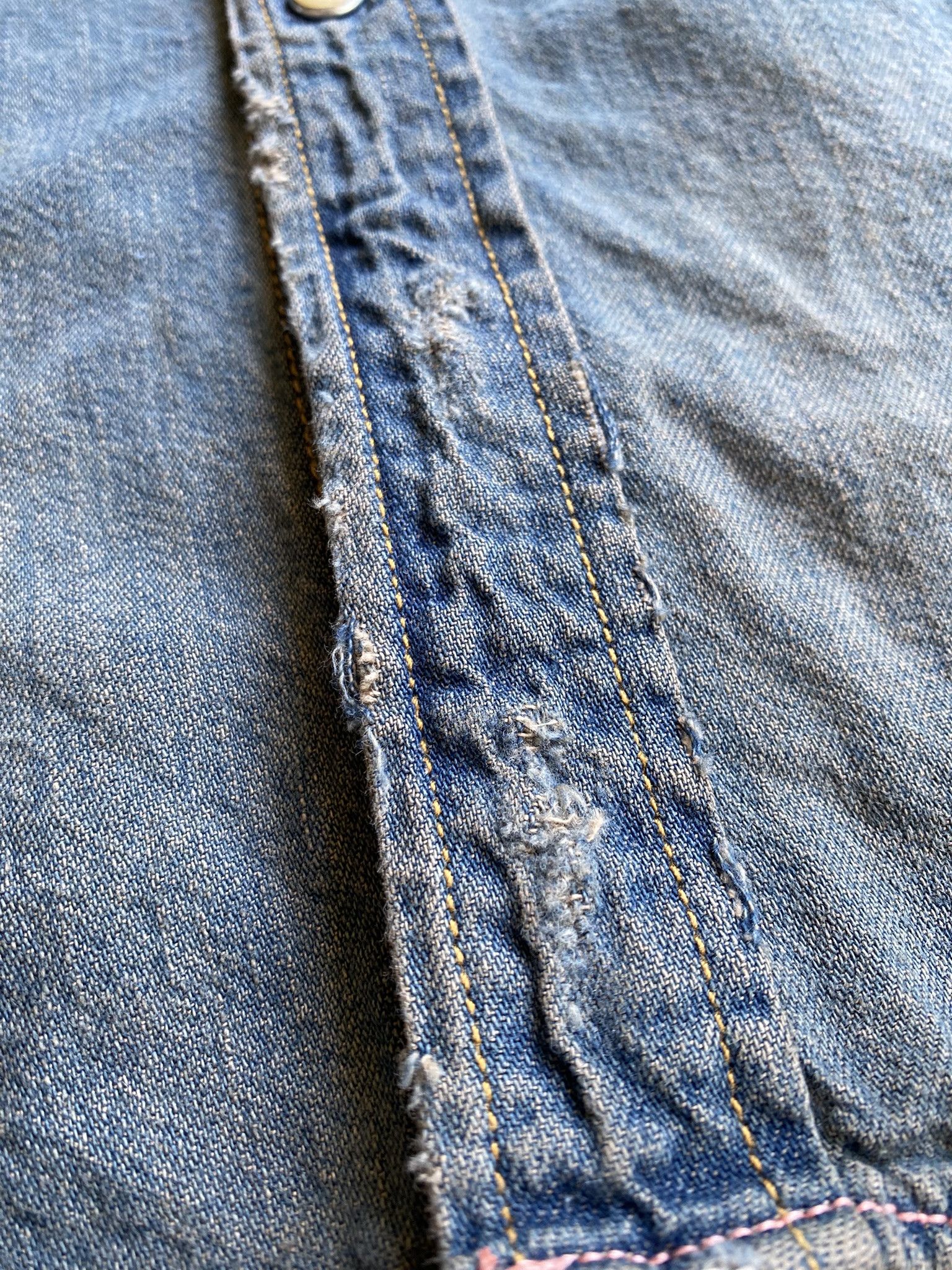 Acne Studios Western Shirt - Worn Clay Blue Denim Size US M / EU 48-50 / 2 - 10 Thumbnail