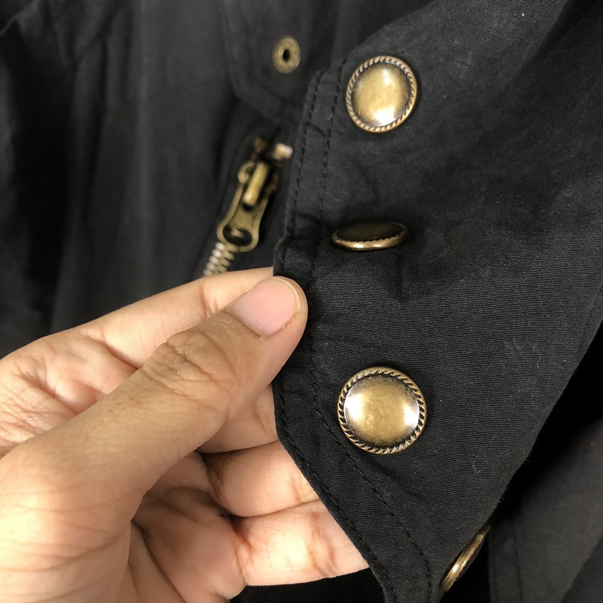 Japanese Brand Rich Black Double Collar Biker Jacket Punk Otto Issey Miyake Size US L / EU 52-54 / 3 - 16 Thumbnail
