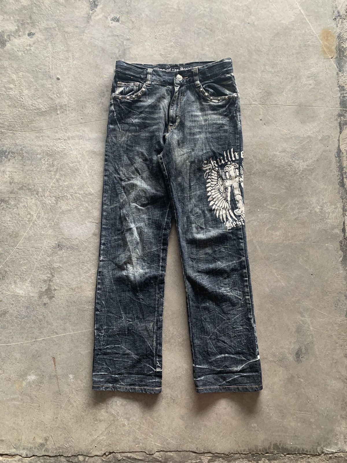 Hysteric Glamour Y2K style cross design chrome hearts/affliction inspired Size US 28 / EU 44 - 1 Thumbnail