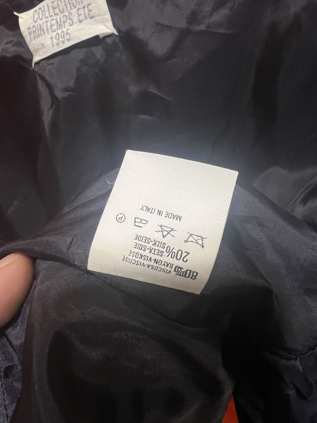 Maison Margiela MARGIELA ARCHIVES P/E 1995 silk velvet over blazer Size XXL / US 16-18 / IT 52-54 - 10 Thumbnail